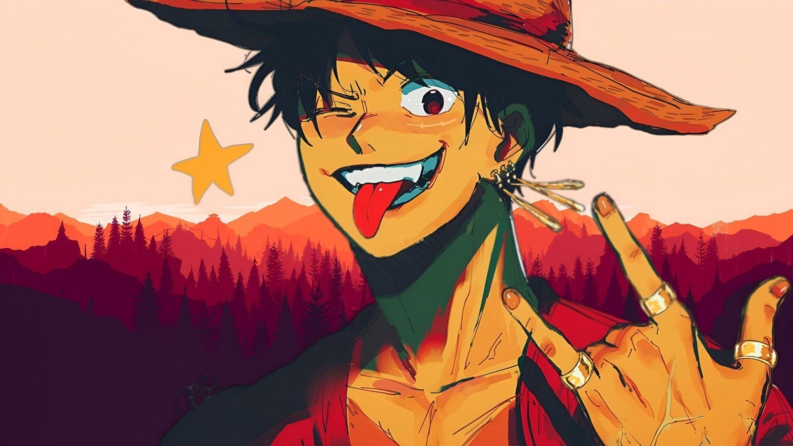 1600x900 Monkey D. Luffy Desktop Wallpaper One