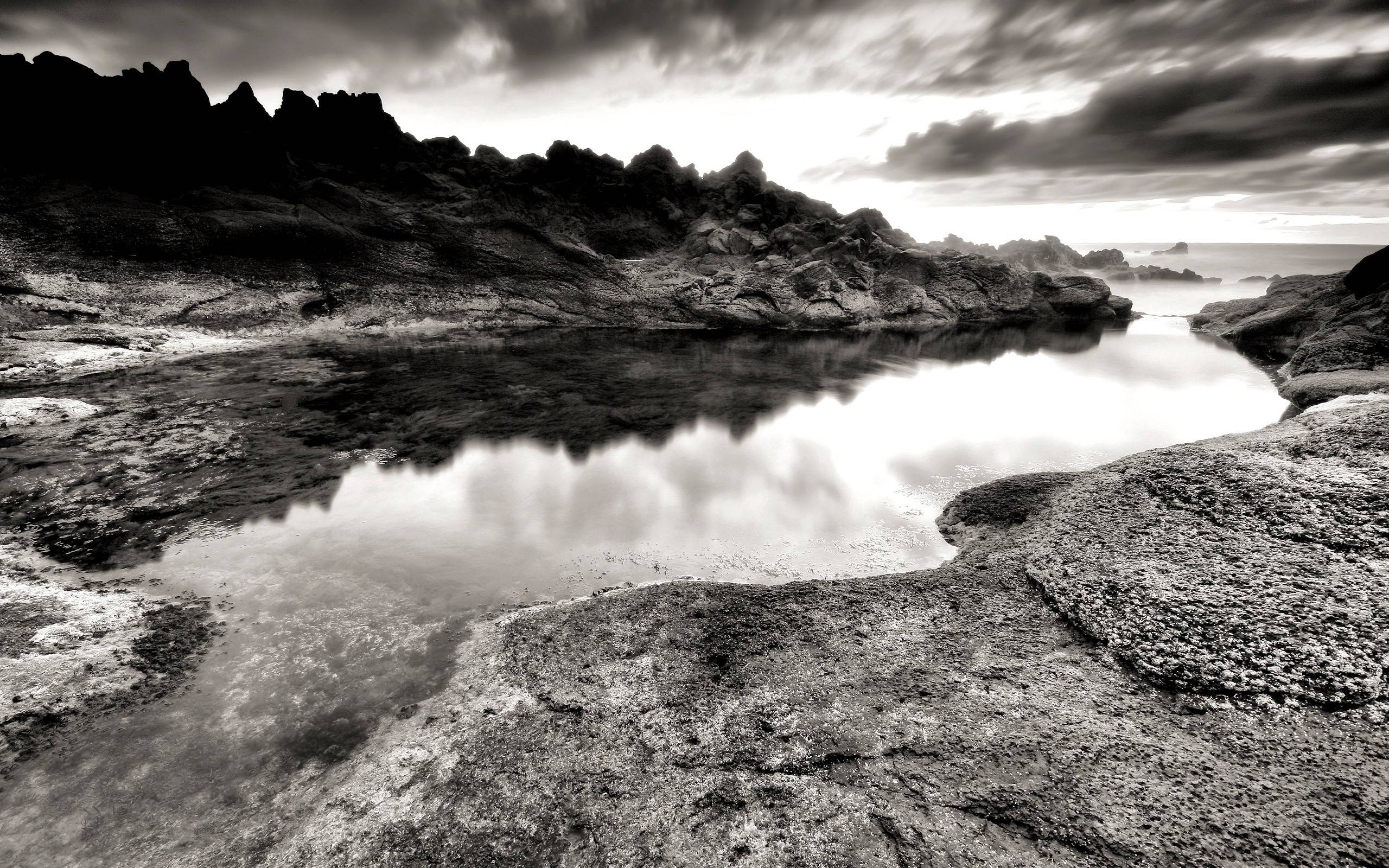 2560x1600 Black and White Desktop Wallpaper at