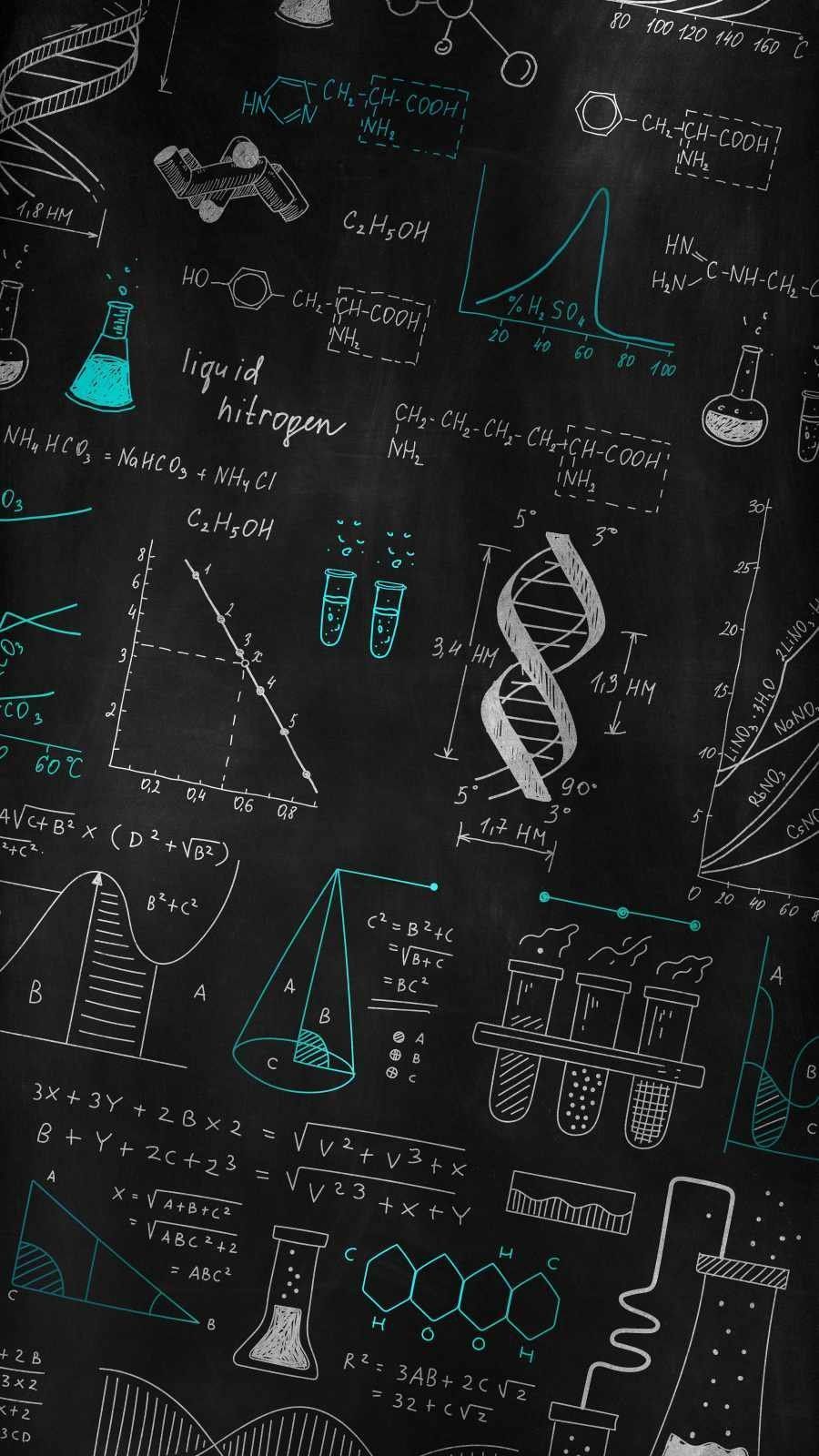 900x1600 Aesthetic chemistry clock Wallpaper