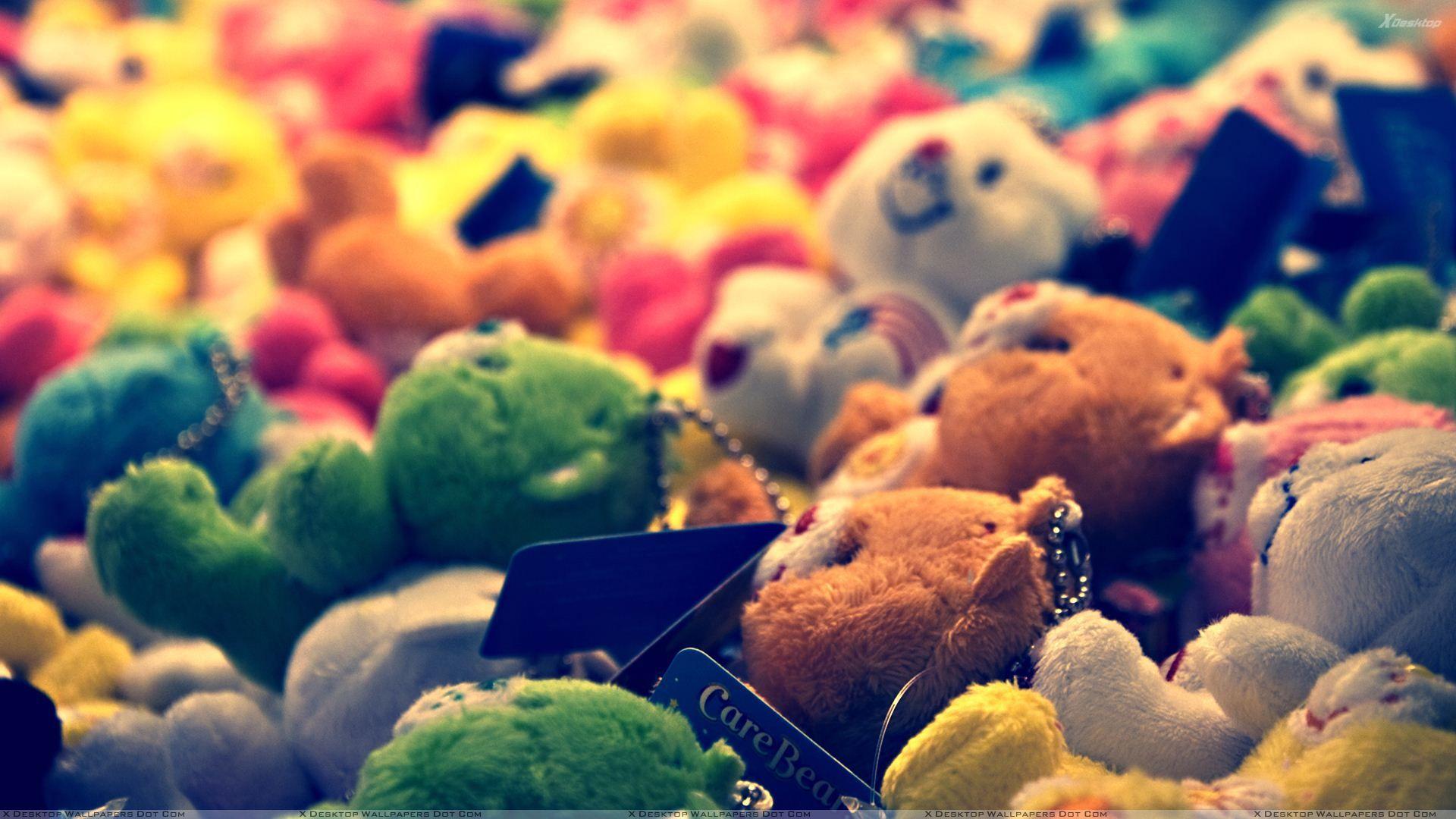 1920x1080 Lots Of Colorful Care Bears Wallpaper
