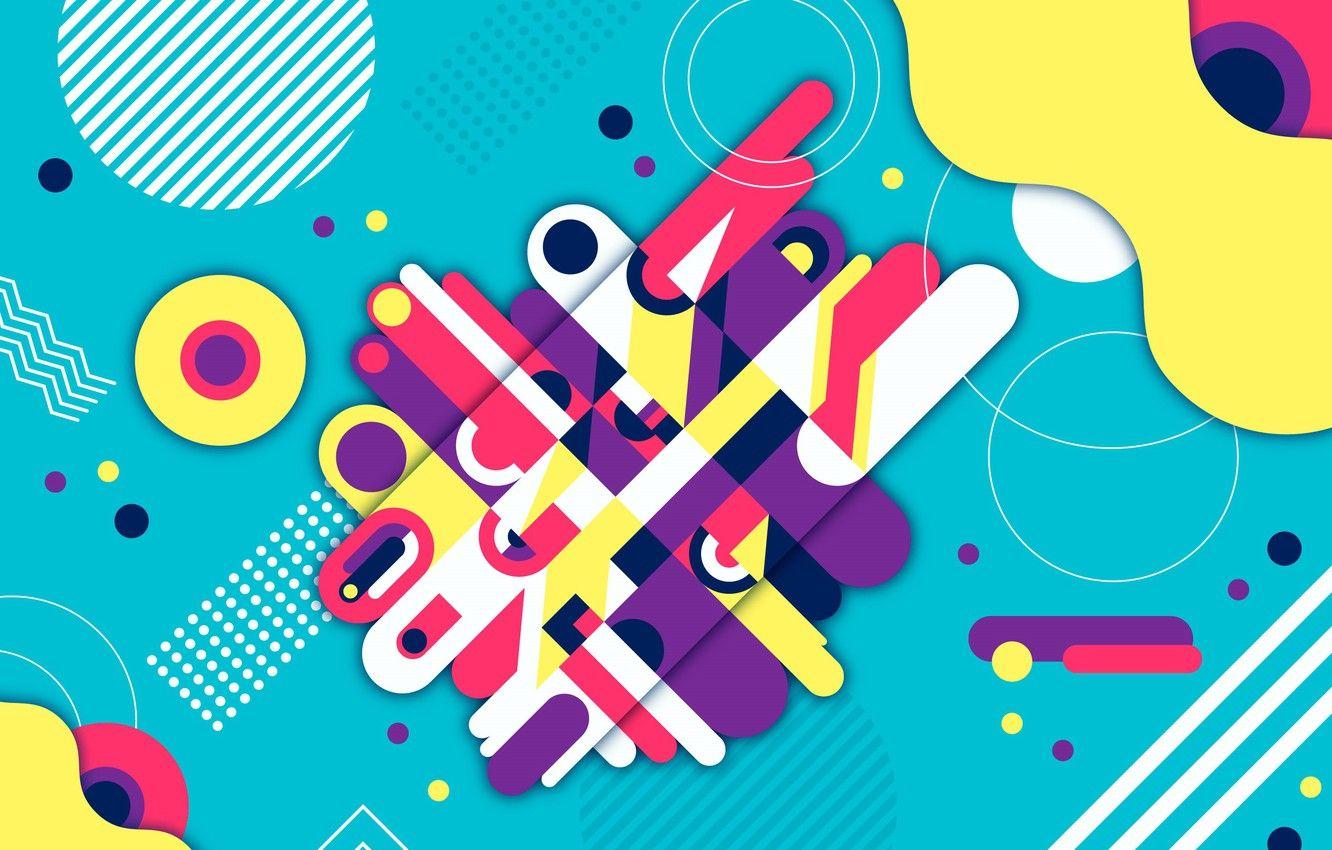 1332x850 Wallpaper abstraction, background, colorful, geometry, Abstract