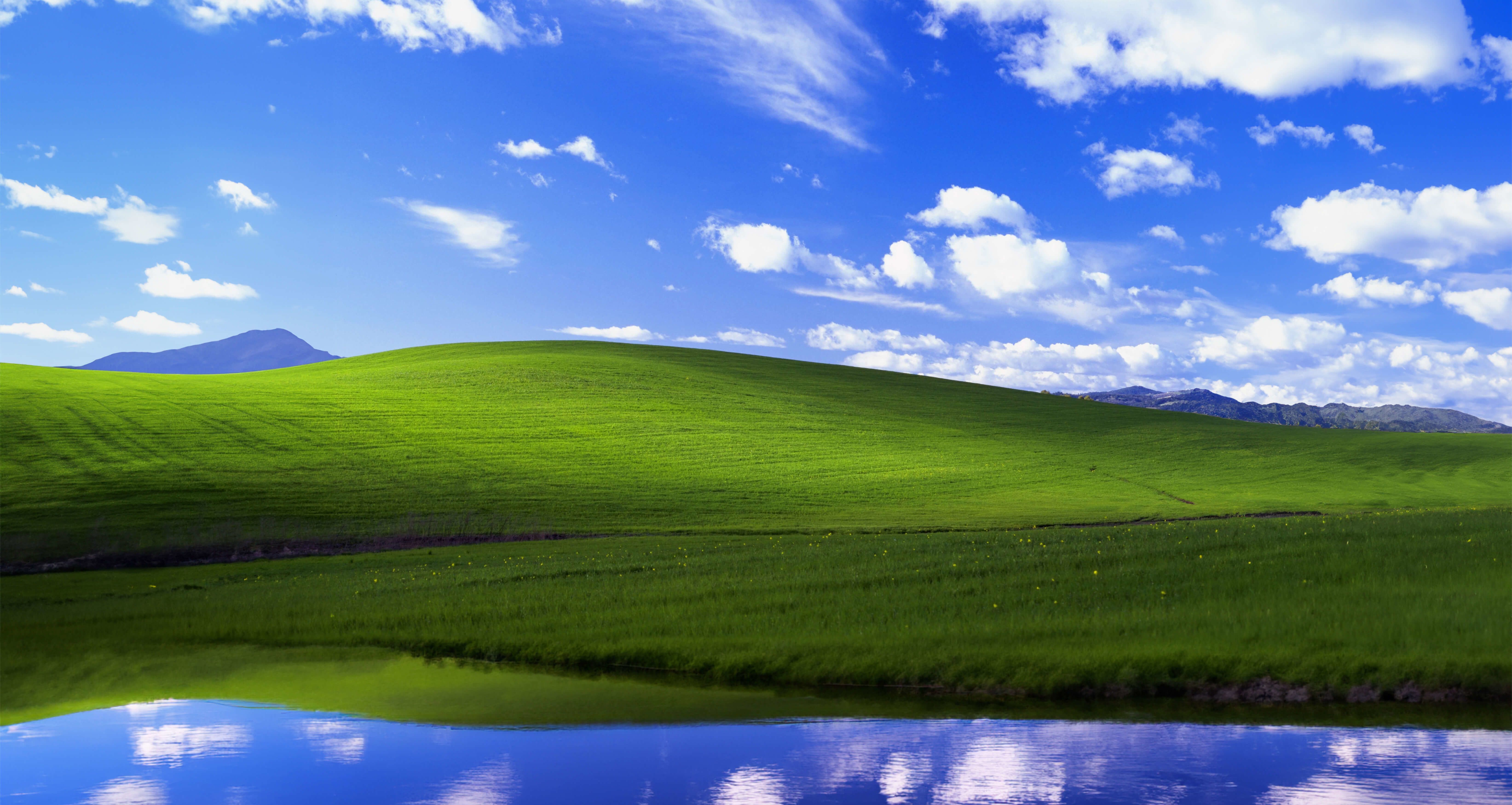 6572x3500 Check out the classic Windows XP and Windows 11 wallpaper with generative AI fill effects