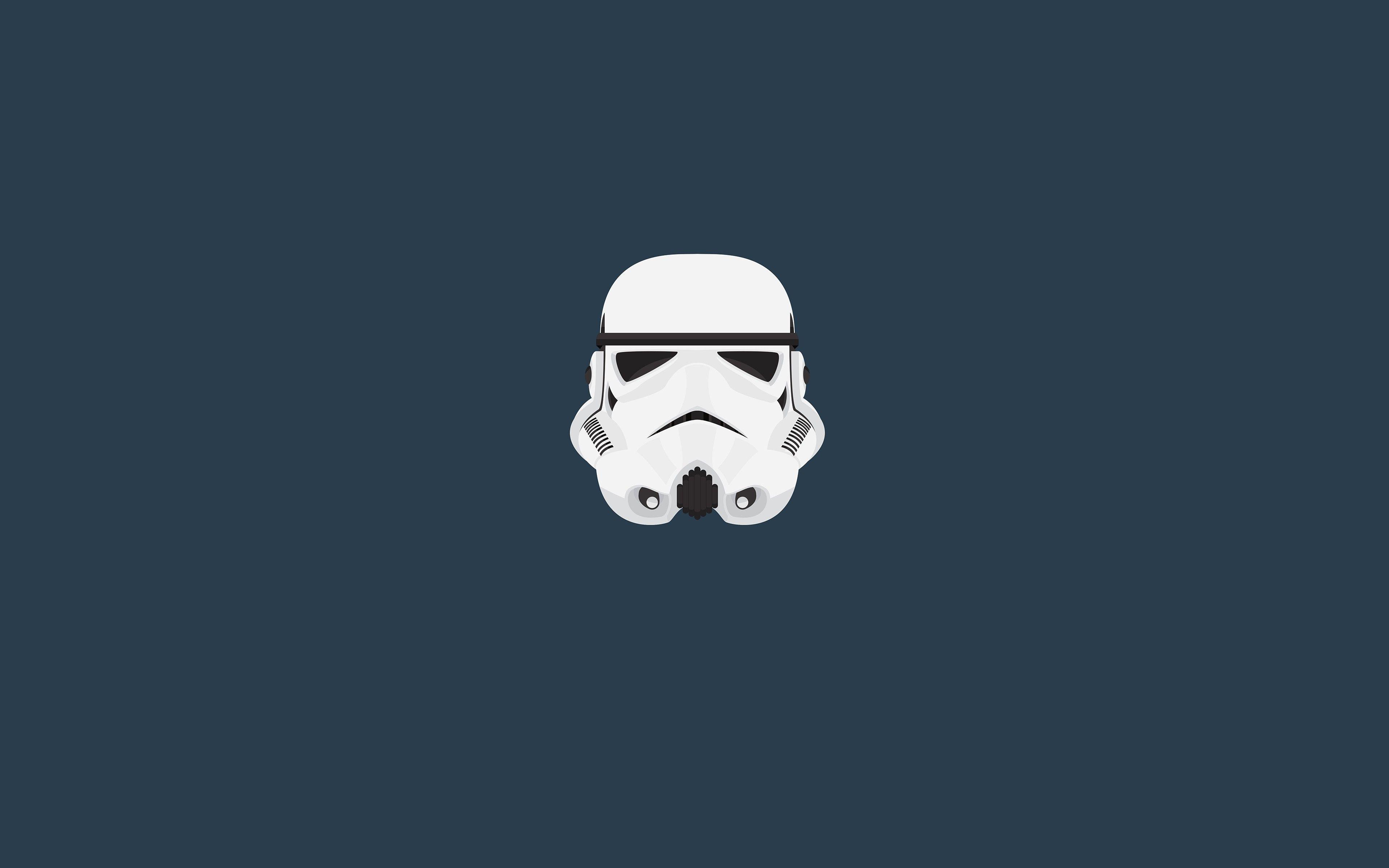 3840x2400 stormtrooper, Star Wars, Minimalism, Helmet Wallpaper HD