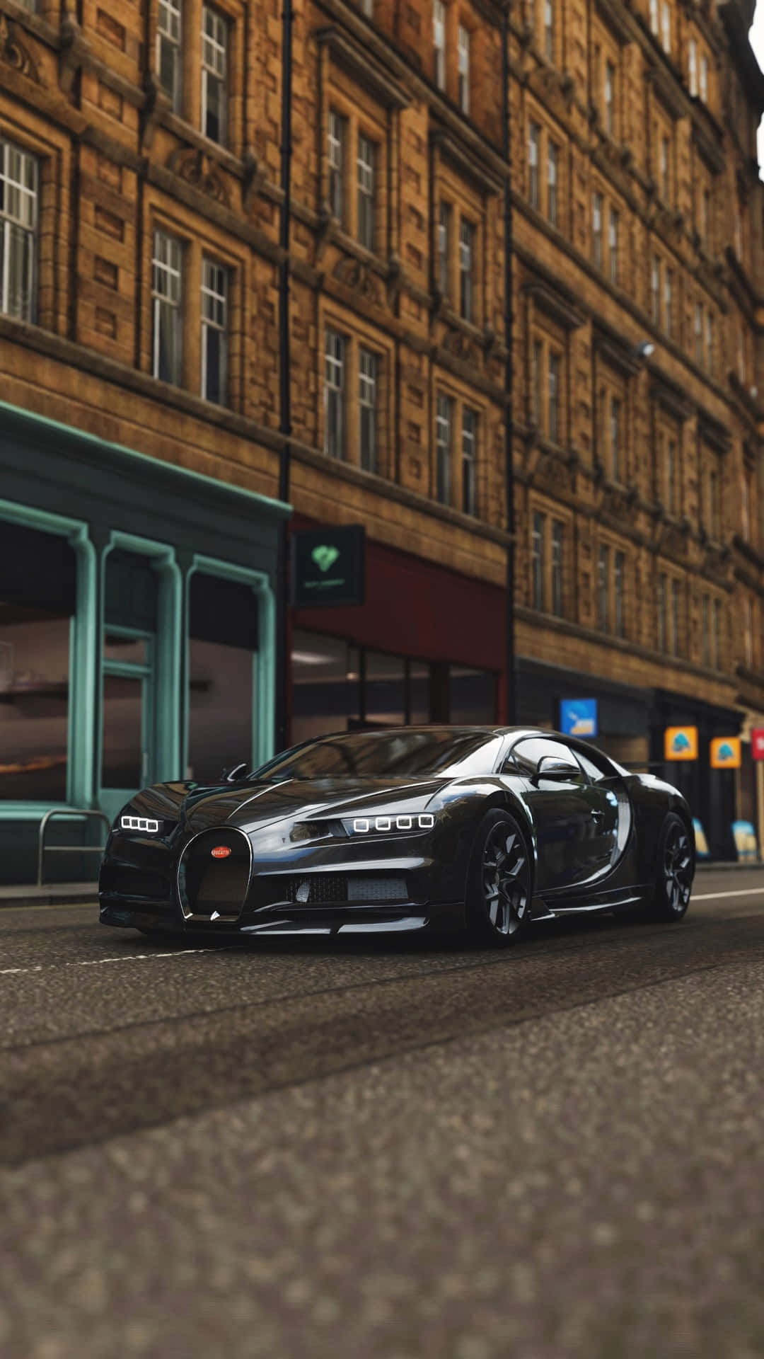 1080x1920 Download Supercar Black Bugatti Chiron Wallpaper