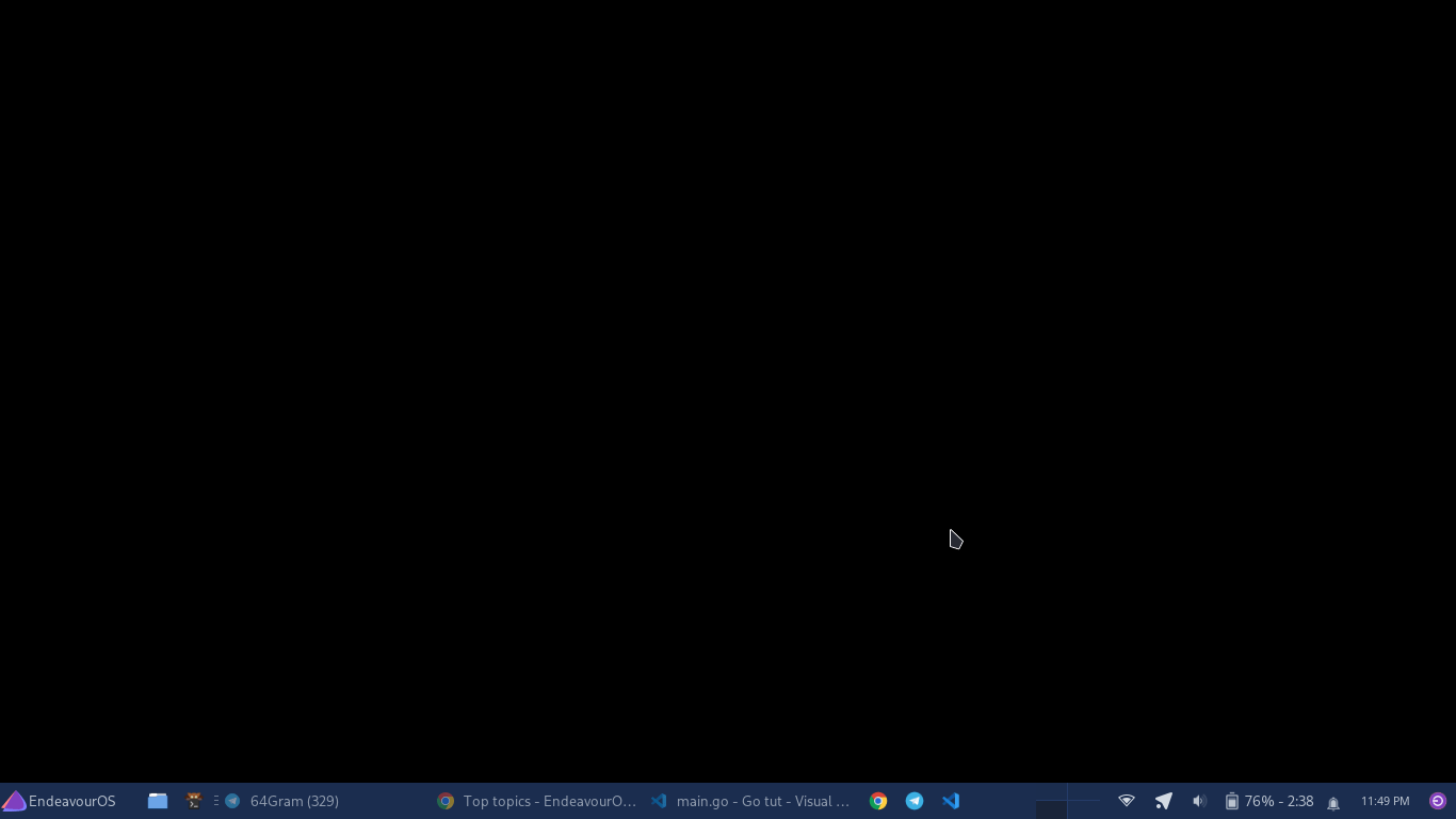 1366x768 Home screen black, no icon