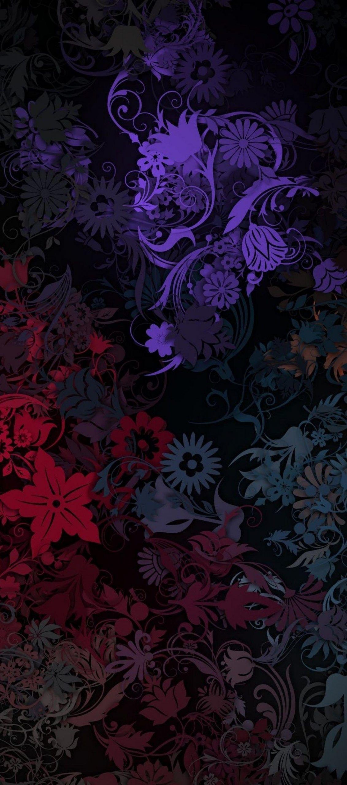 1132x2560 Black Wallpaper