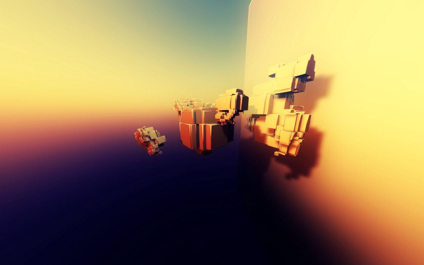 1440x900 Download wallpaper 1440x900 walls, warm, light, form