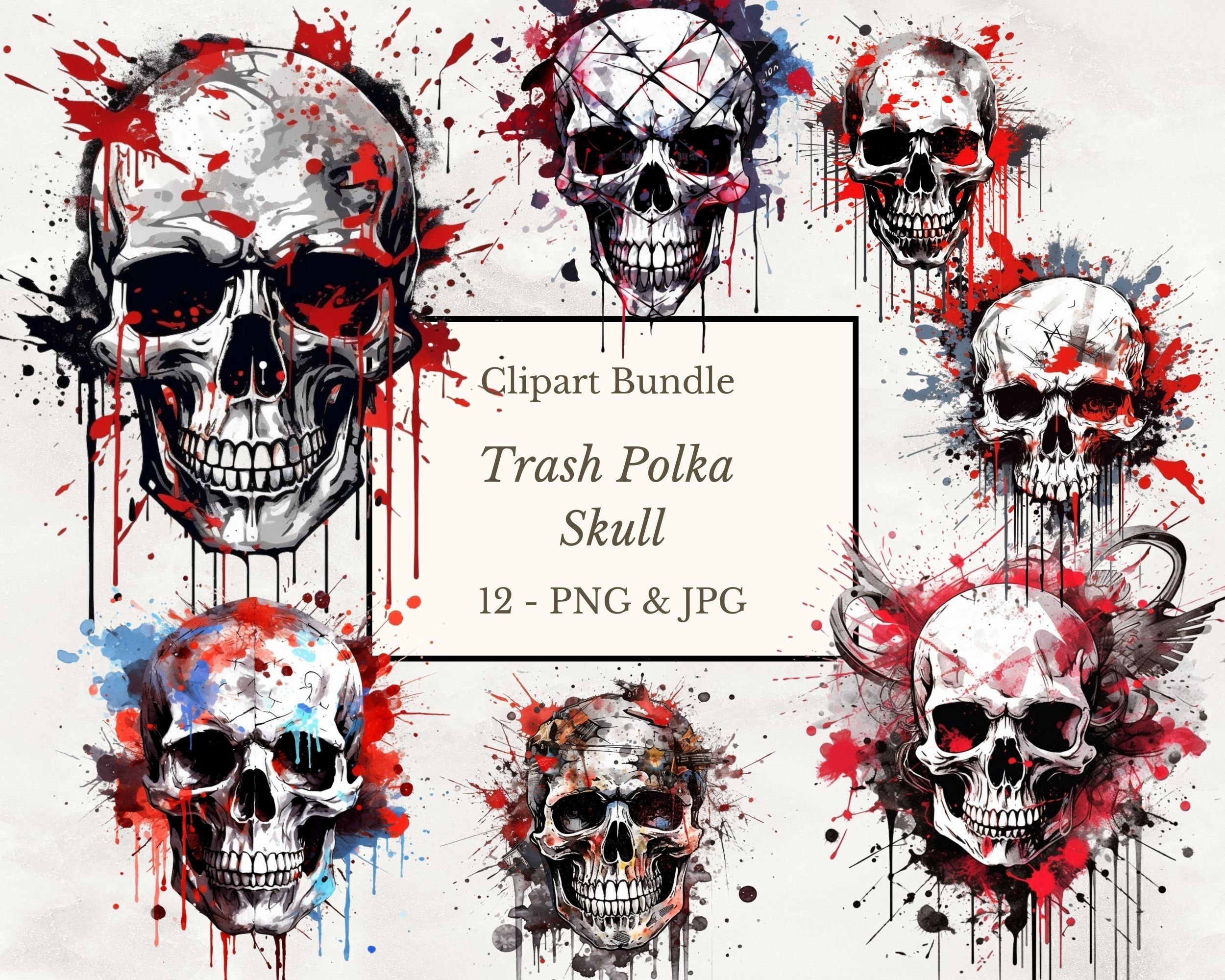 2500x2000 Trash Polka Skulls Clipart Png & Jpg