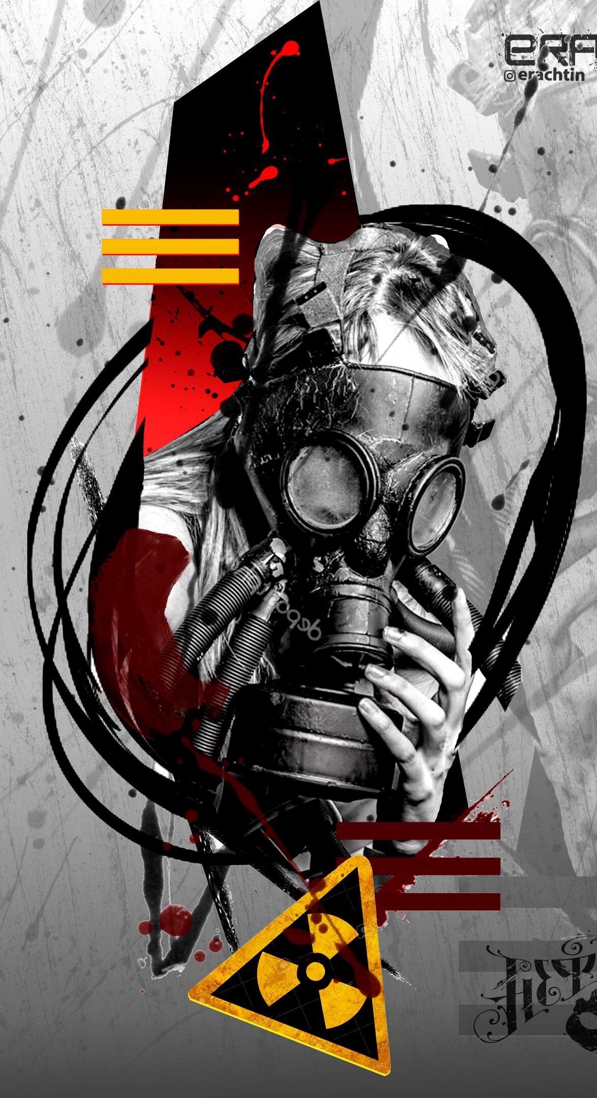 1175x2160 Graffiti wallpaper, Gas mask art, Trash