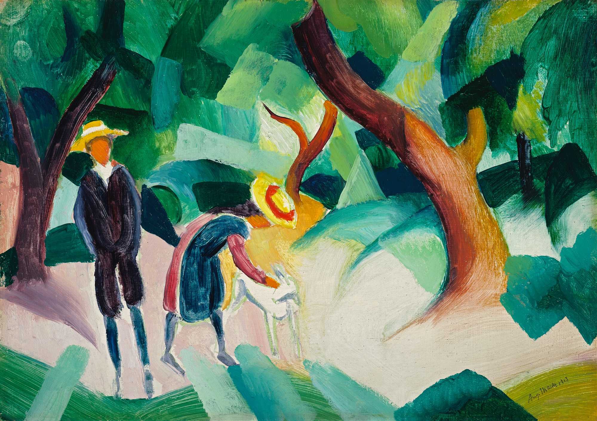 2000x1411 August Macke with a Goat