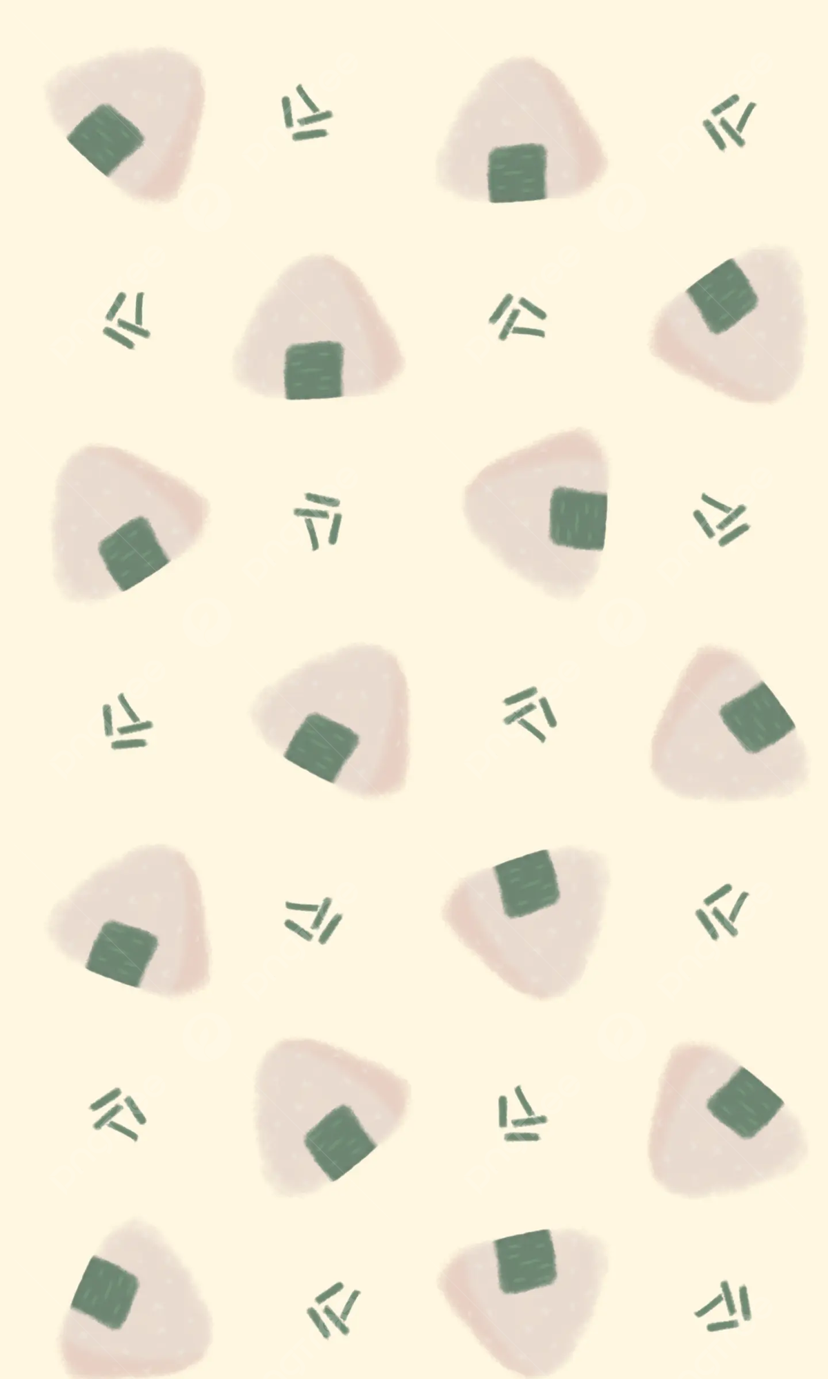 1200x1998 Onigiri Pattern Pastel Cute Kawaii Background Wallpaper Image For Free Download