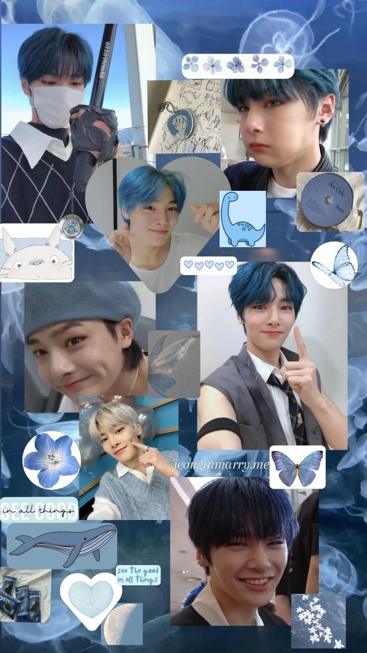 736x1308 Yang Jeongin Wallpaper. Light blue