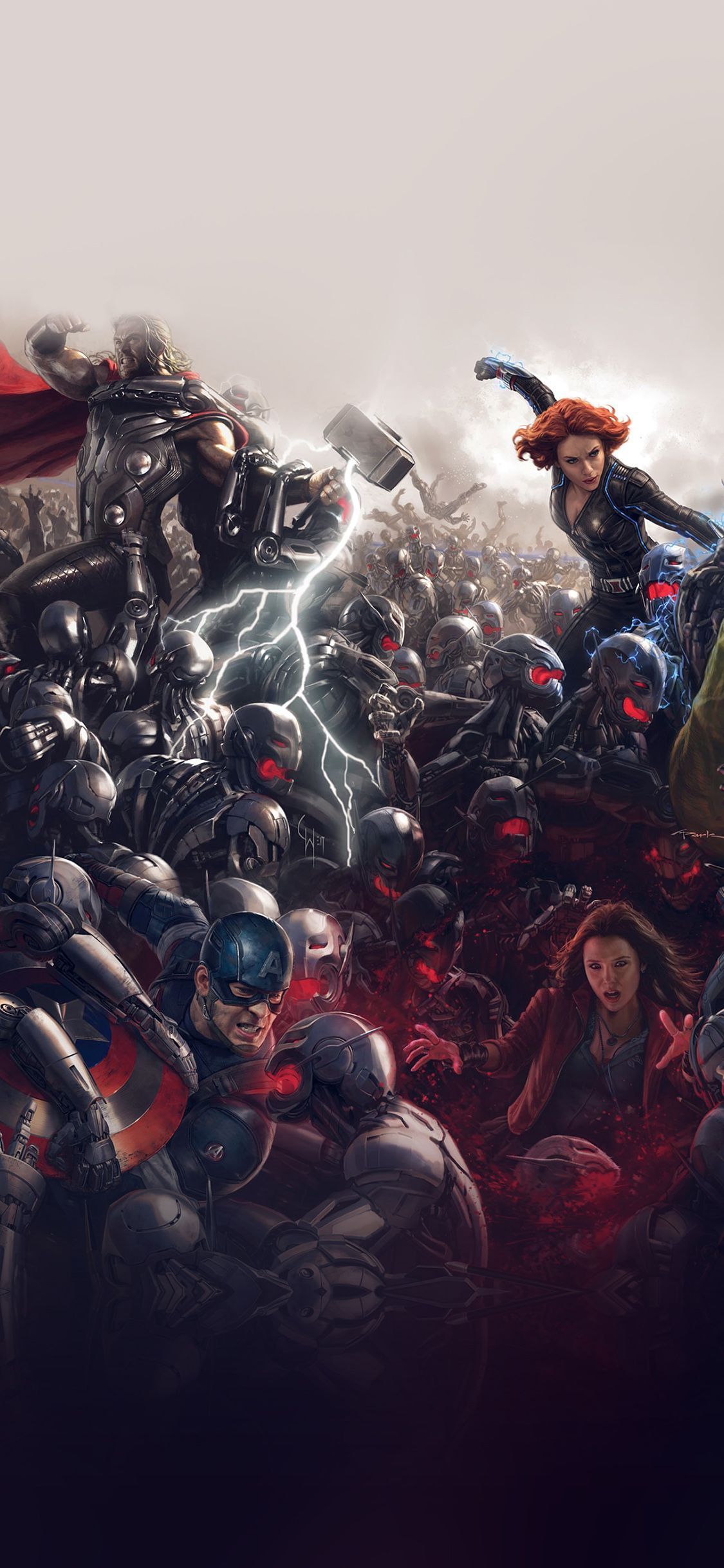 1125x2436 Avengers Marvel Hero Ultron Super