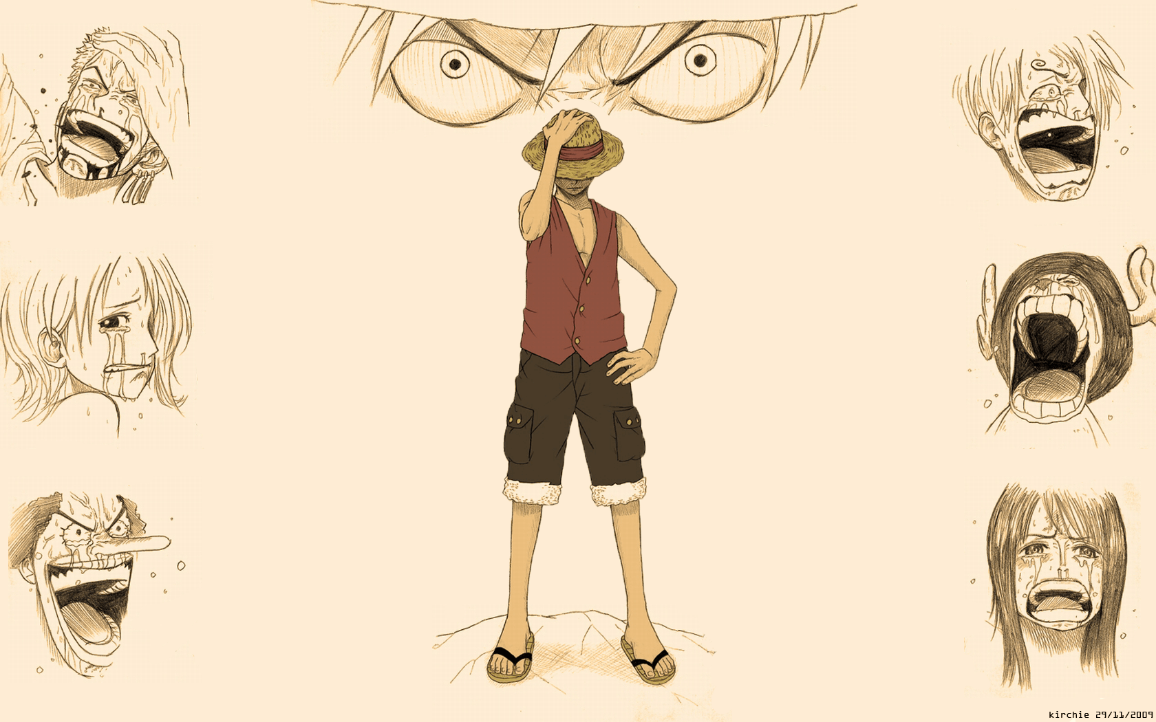 1680x1050 One Piece SAD Wallpaper