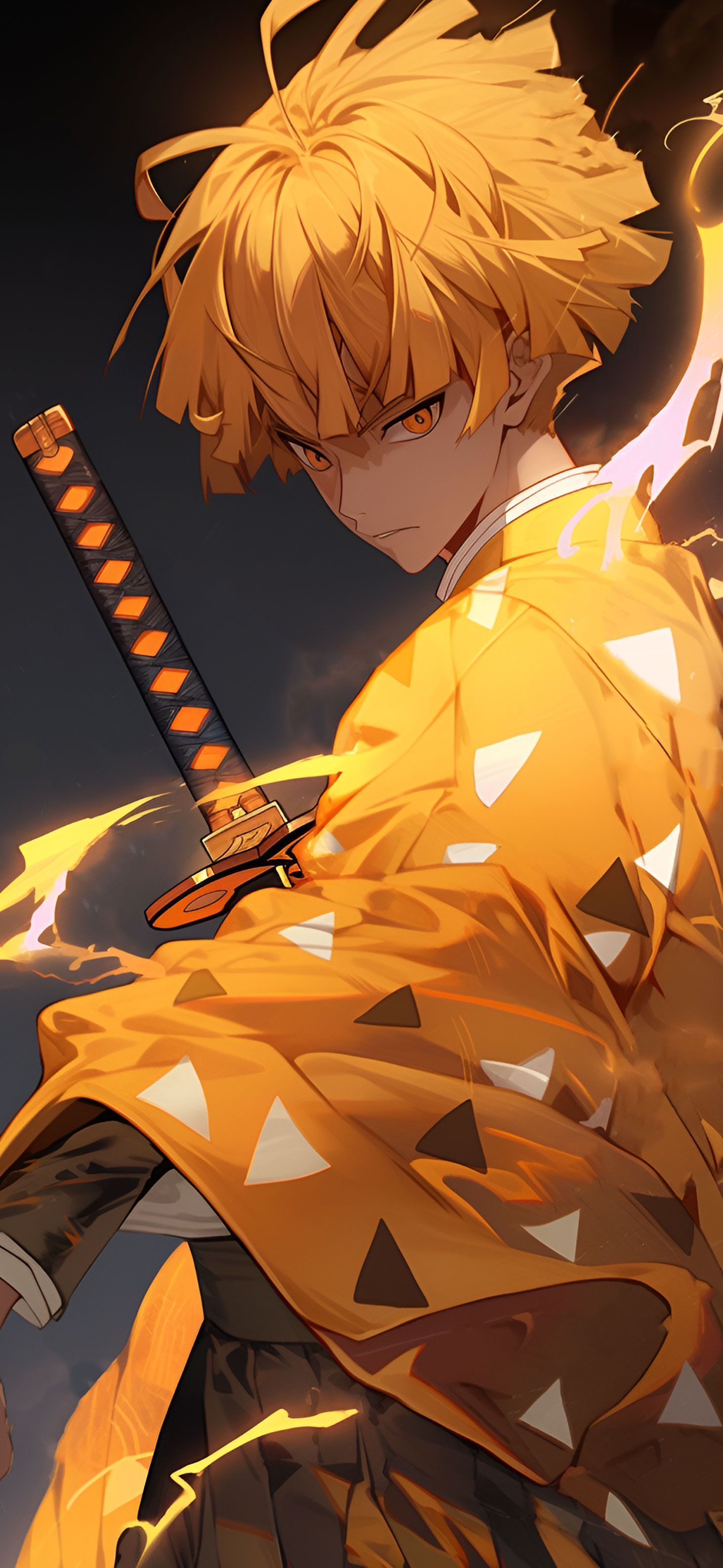 1463x3171 Demon Slayer Zenitsu Agatsuma Cool