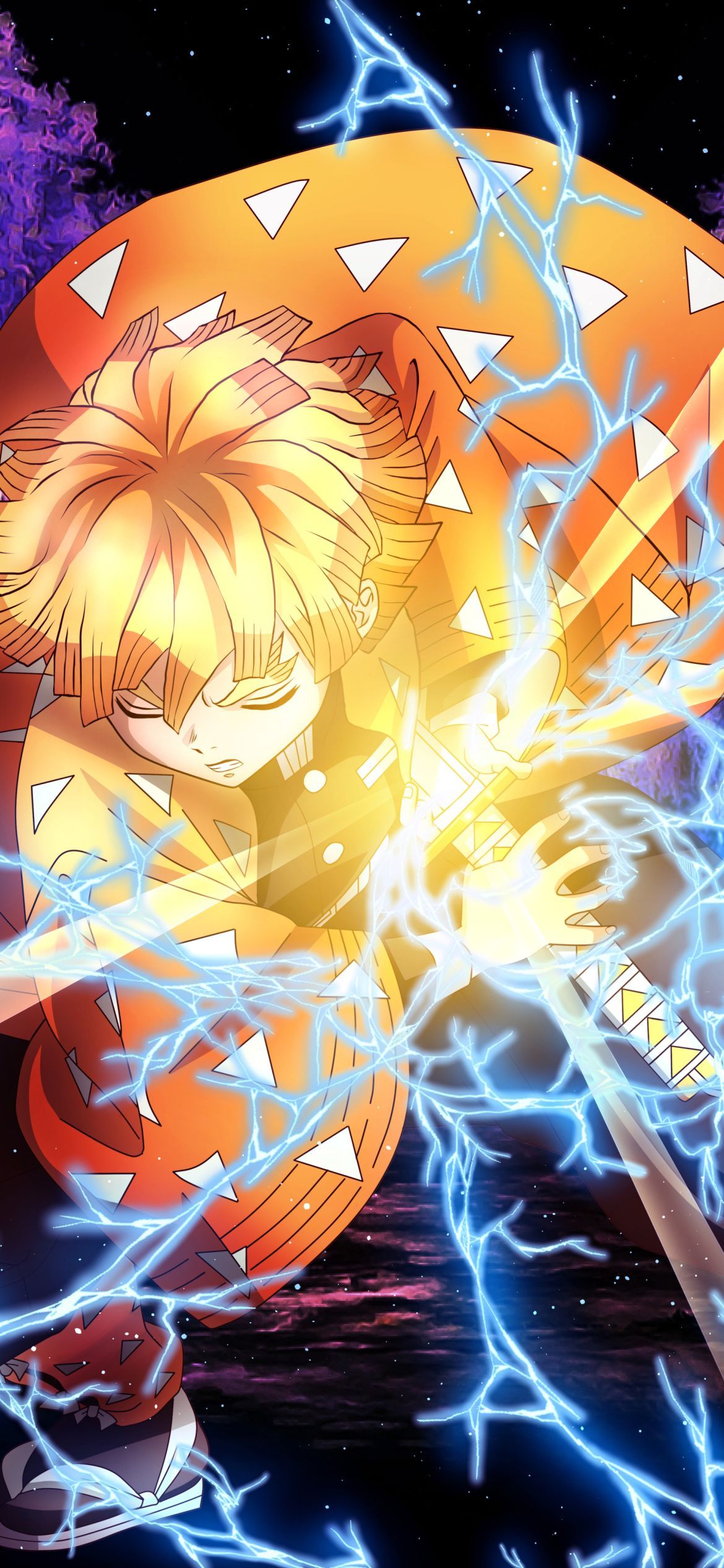 1170x2532 Zenitsu Agatsuma Phone Wallpaper