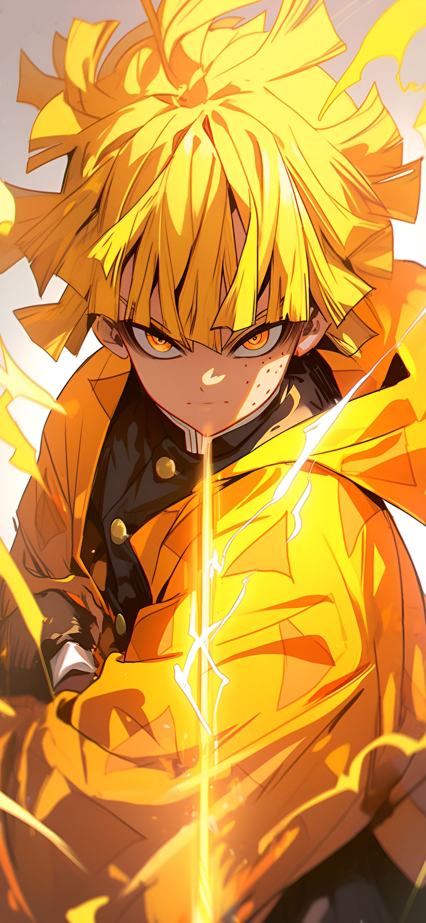 1463x3171 Zenitsu Agatsuma Electrifying