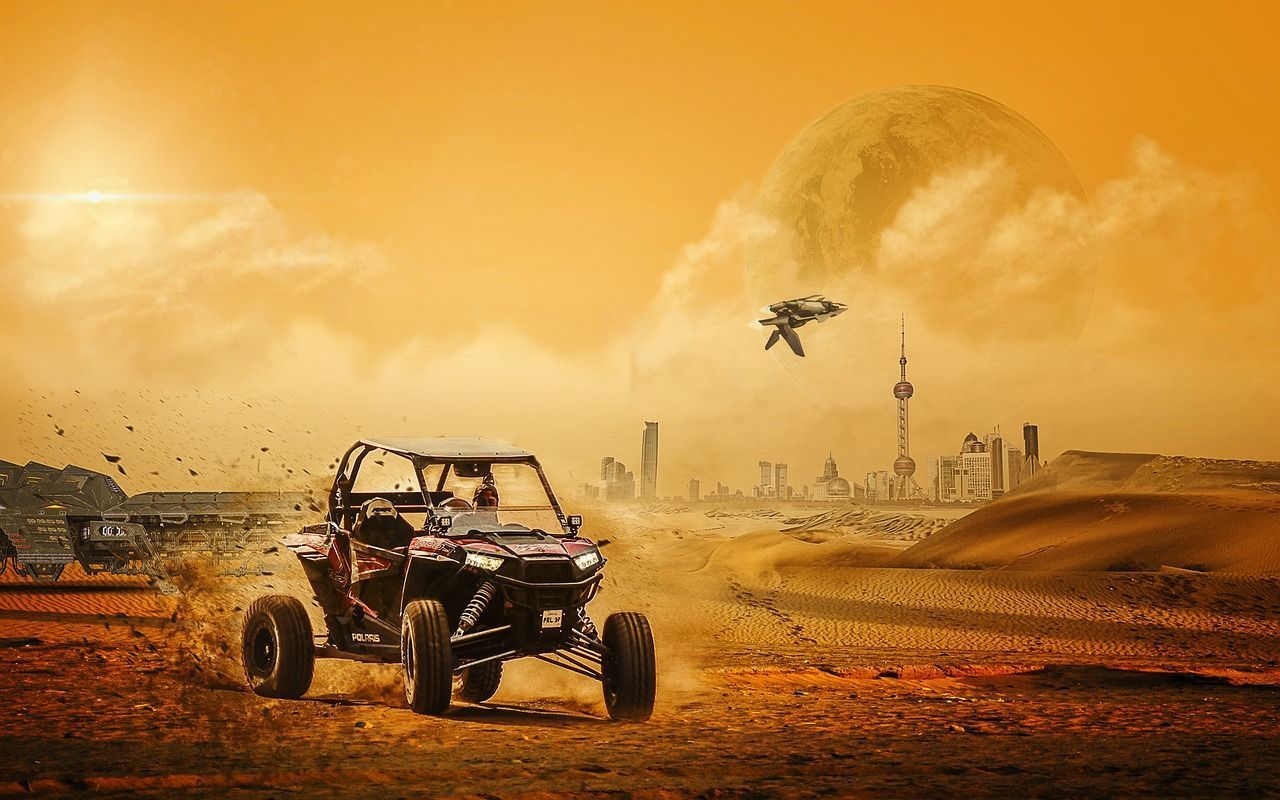 1280x800 Science Fiction Beach Buggy