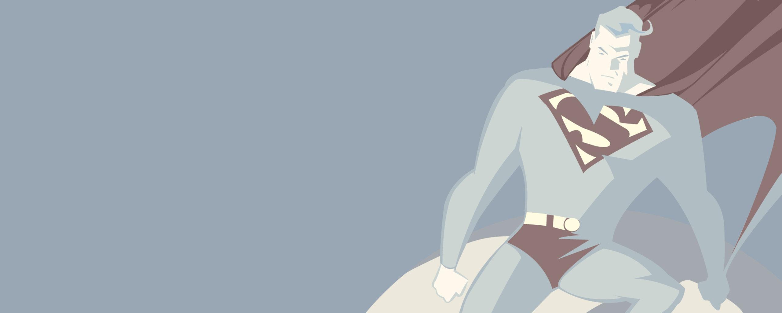 2560x1024 Dual monitor Superman wallpaper, HD background