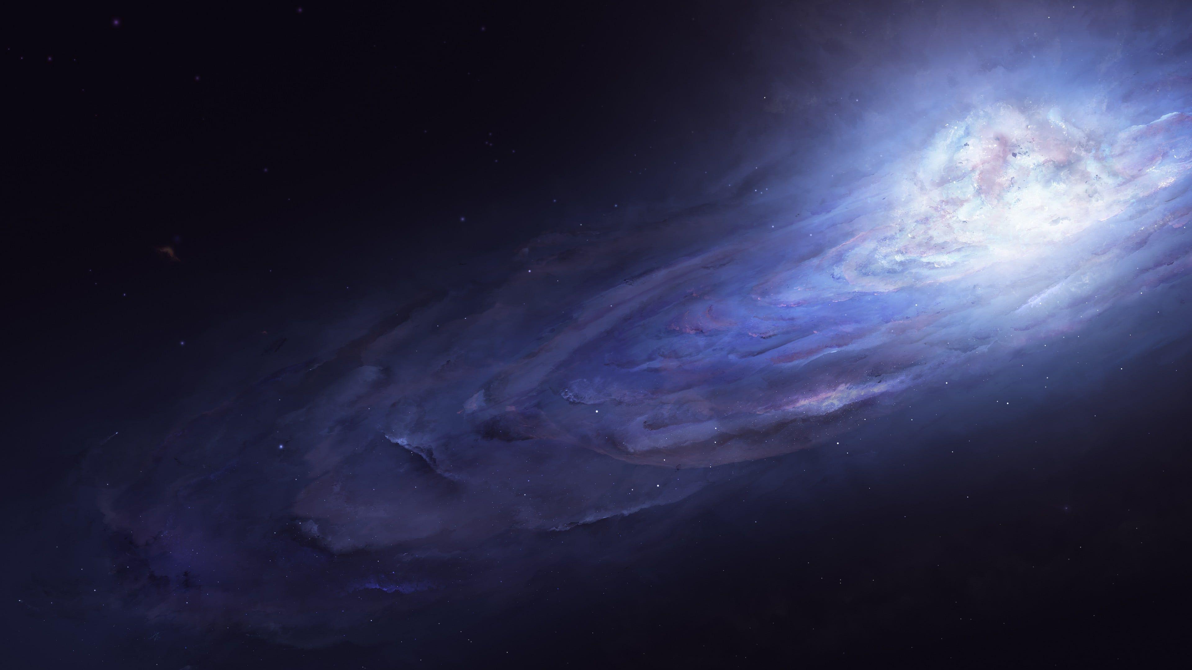 3840x2160 White and black universe digital wallpaper, science fiction