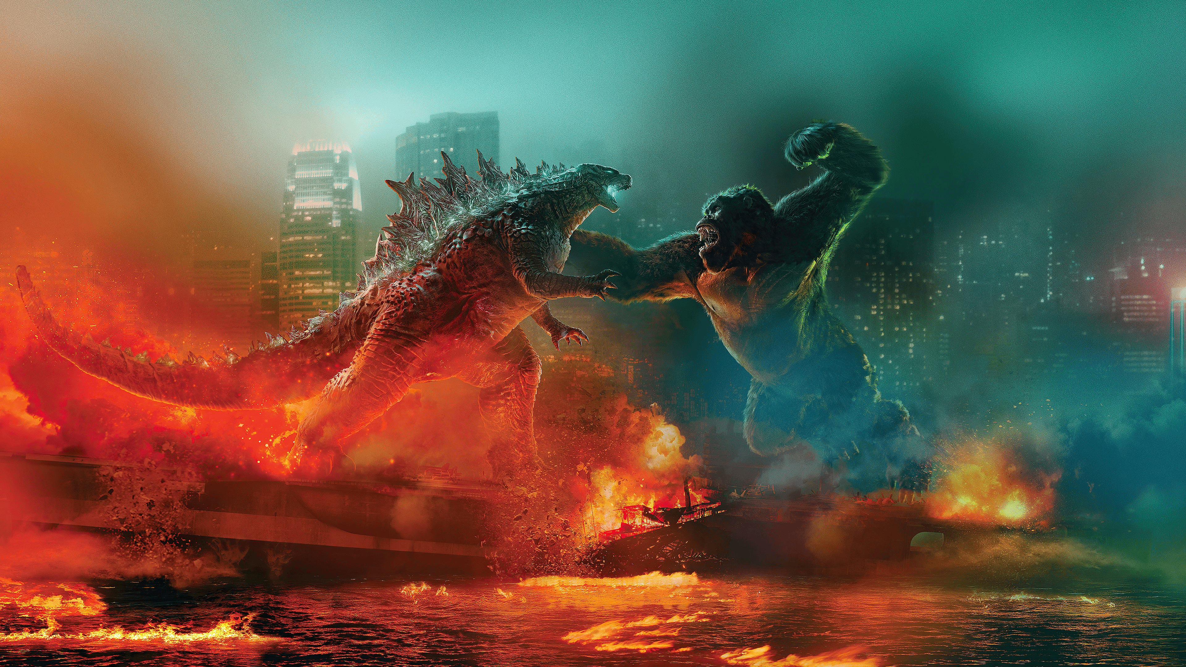 3840x2160 Godzilla vs King Kong! [3840x2160]