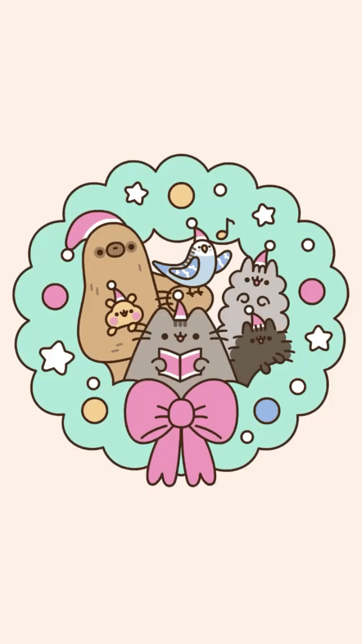 pusheen cat winter