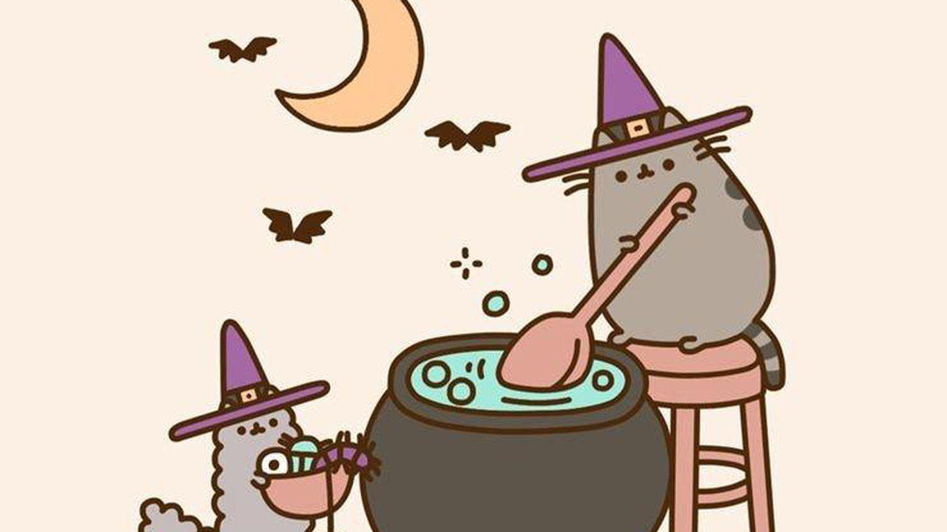 pusheen witch cauldron