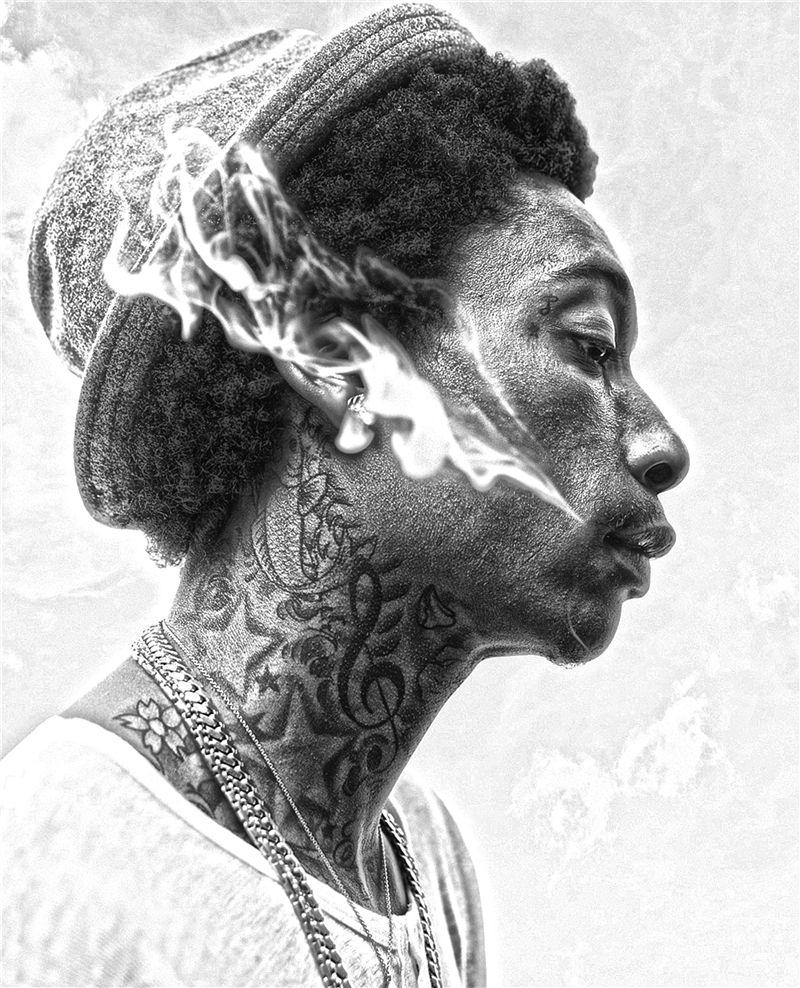 800x988 Free Shipping Custom Poster Bedroom Decor Famuse Wiz Khalifa Retro