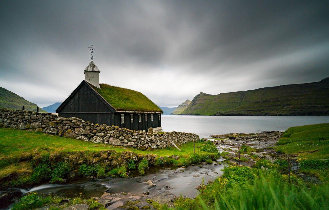 1332x850 Wallpaper Church, Faroe Islands, Faroe Islands image