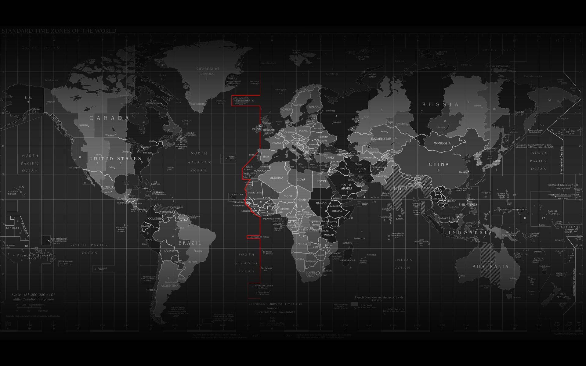 1920x1200 World Map Wallpaper