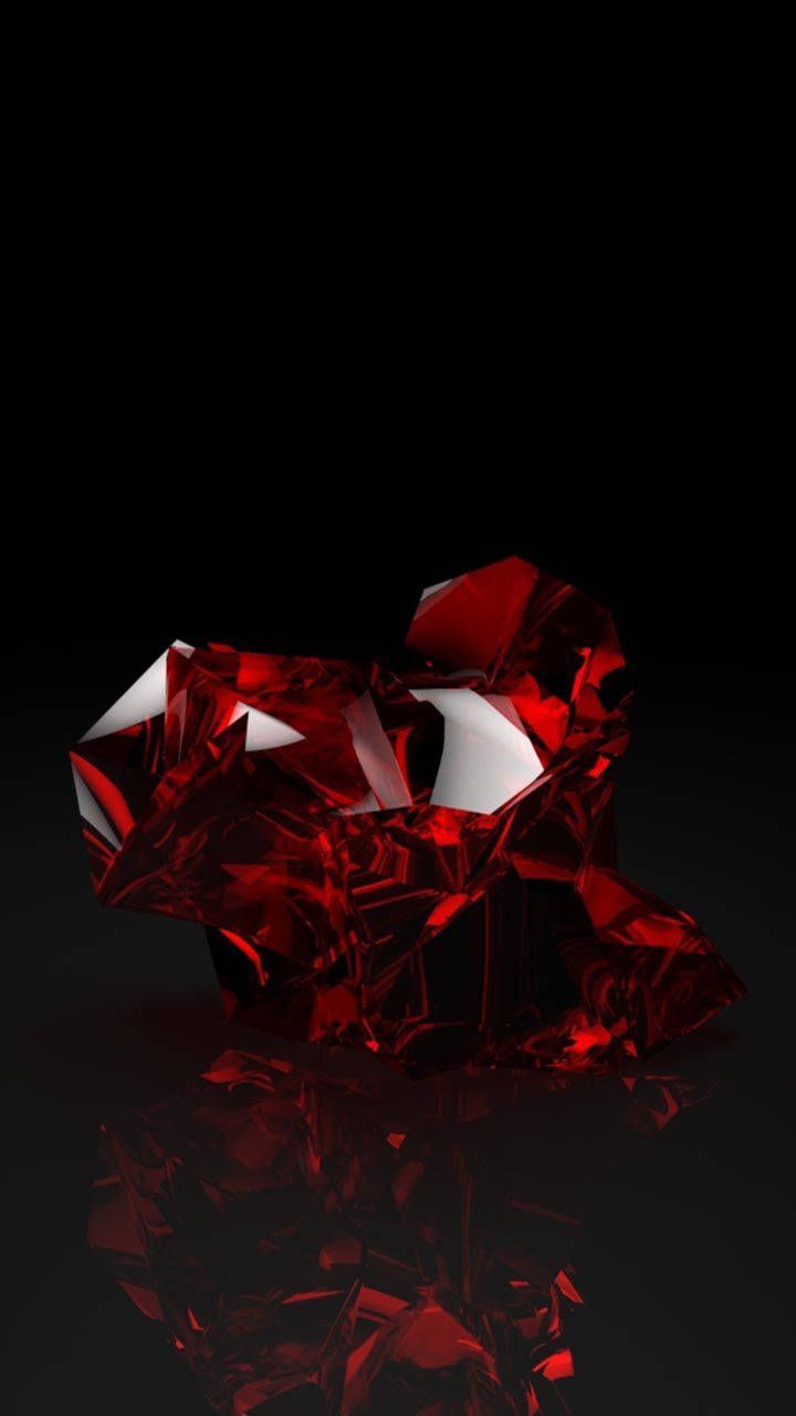 720x1280 Download Red Crystal Gemstone Wallpaper