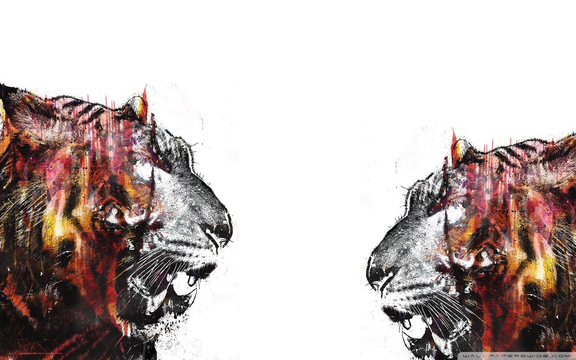 1920x1200 Tigers Art ❤ 4K HD Desktop Wallpaper for 4K Ultra HD TV