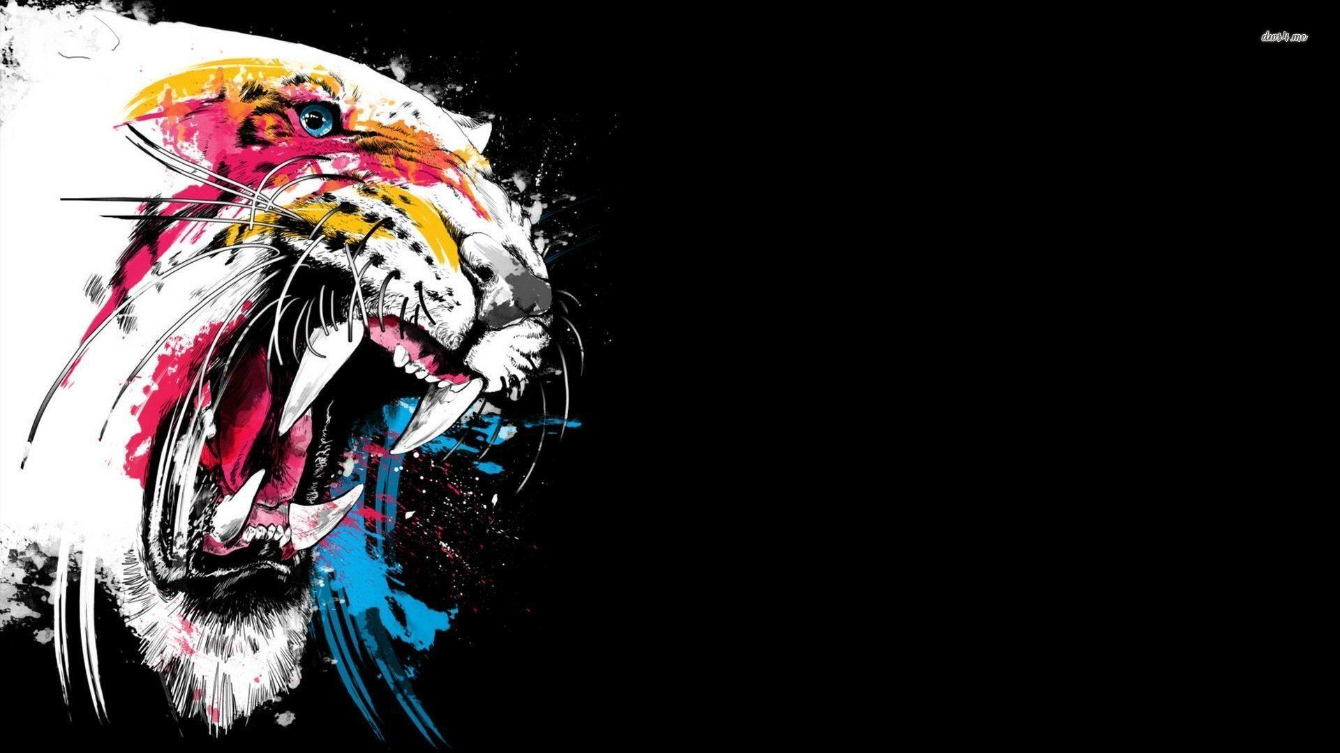 1920x1080 Angry tiger wallpaper Art wallpaper