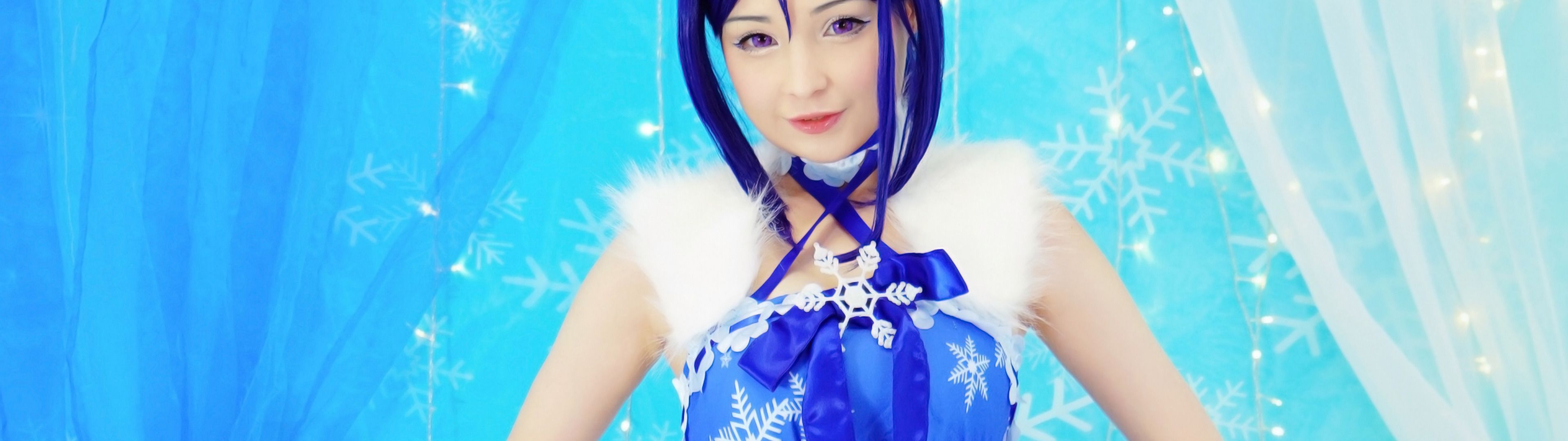 3840x1080 Download wallpaper girl, , dress