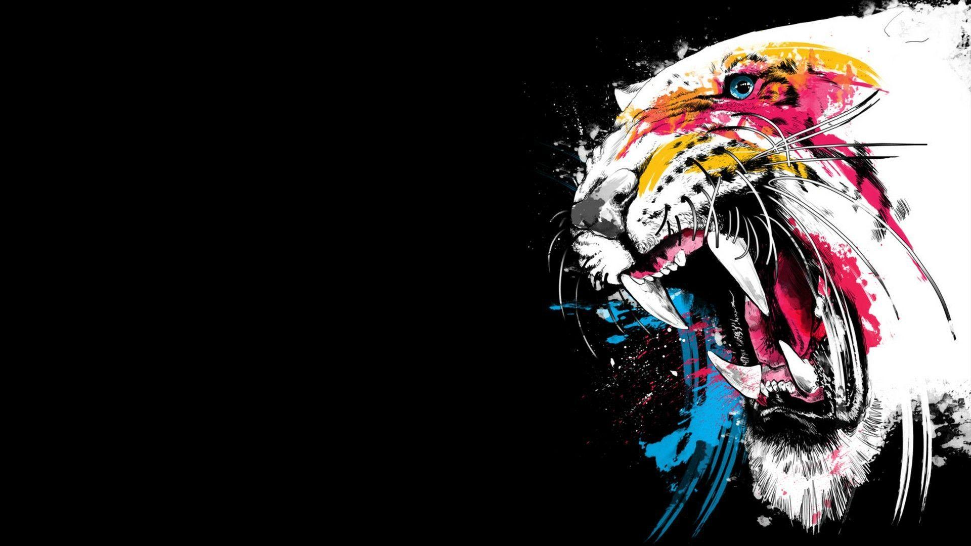 1920x1080 Colorful Tiger Wallpaper