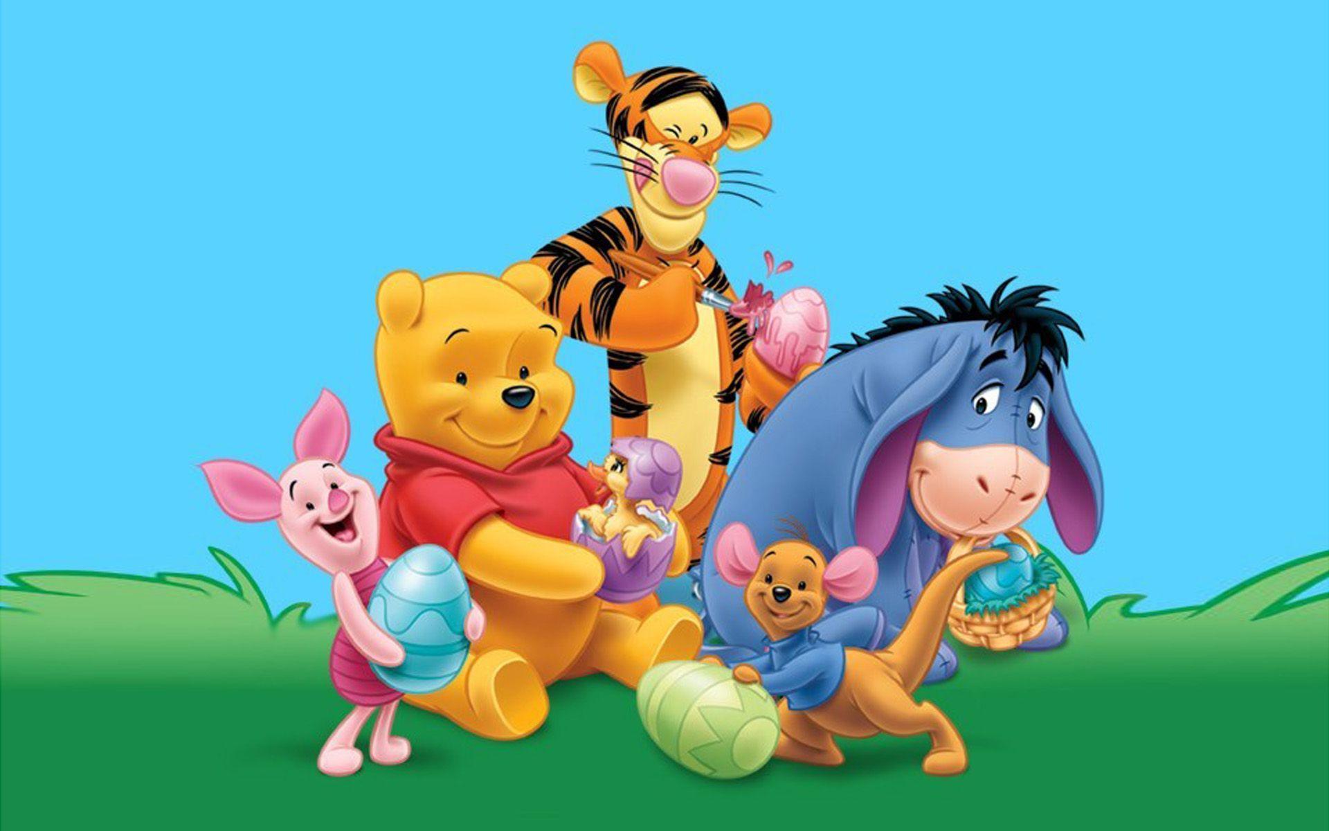 1920x1200 Winnie The Pooh Tigger Kangaroo Roo Piglet Eeyore Gray