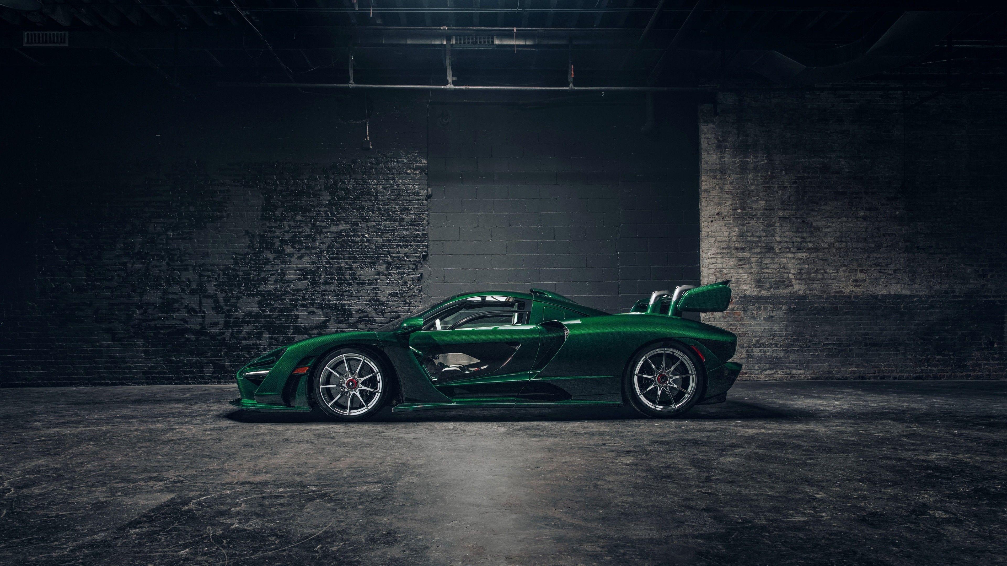 3840x2160 Wallpaper McLaren Senna GTR Green Carbon, supercar, 2018