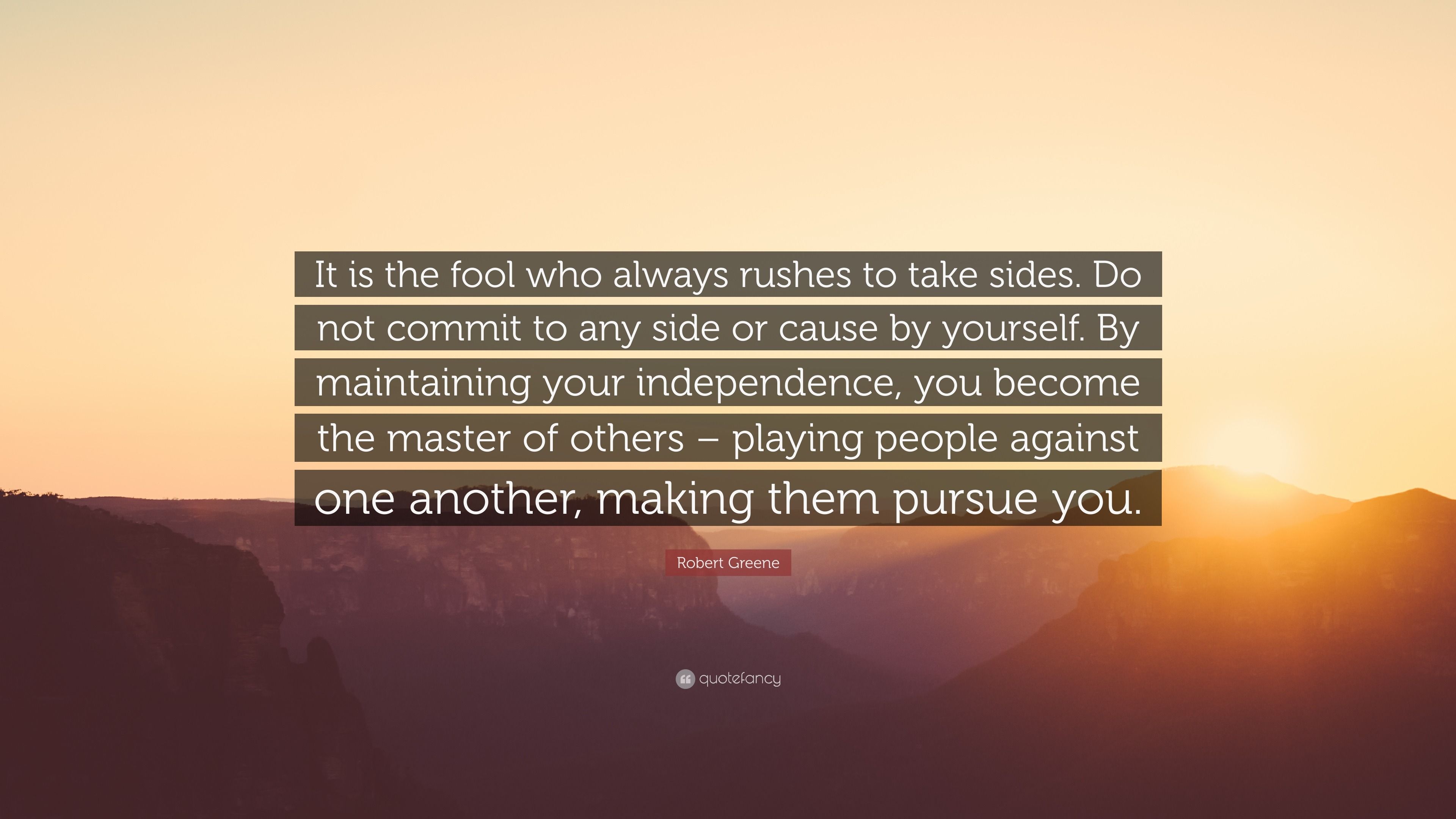 3840x2160 Robert Greene Quote: “It is the fool