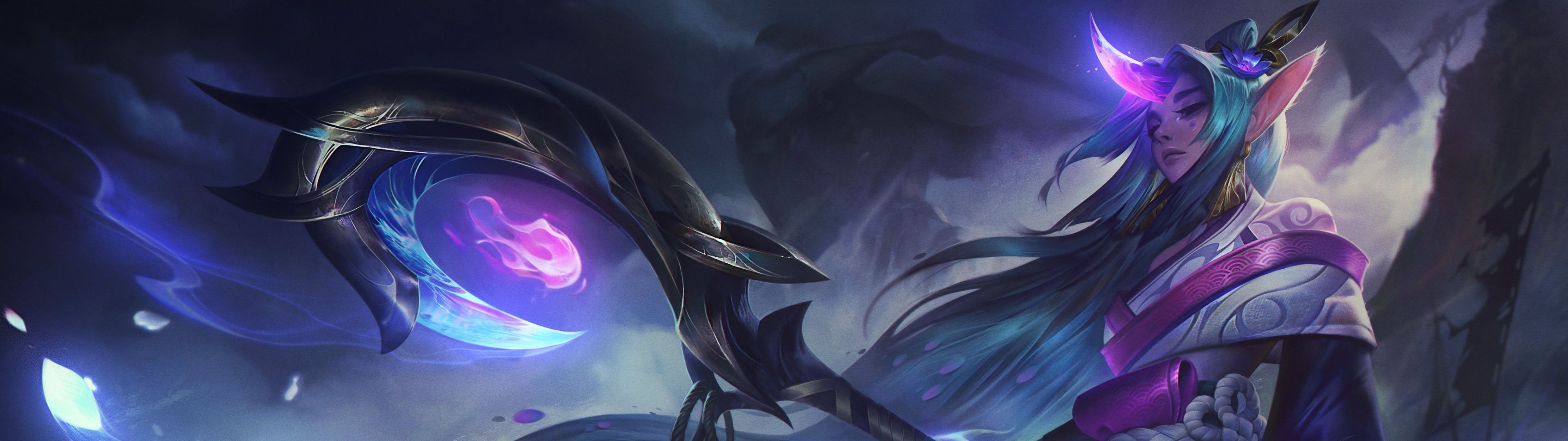 3840x1080 Spirit Blossom Wallpaper 4K, Soraka (LoL), League of Legends