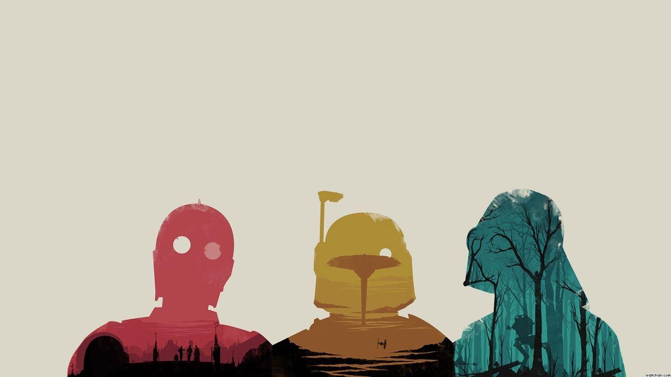 1366x768 Funny Star Wars Wallpaper