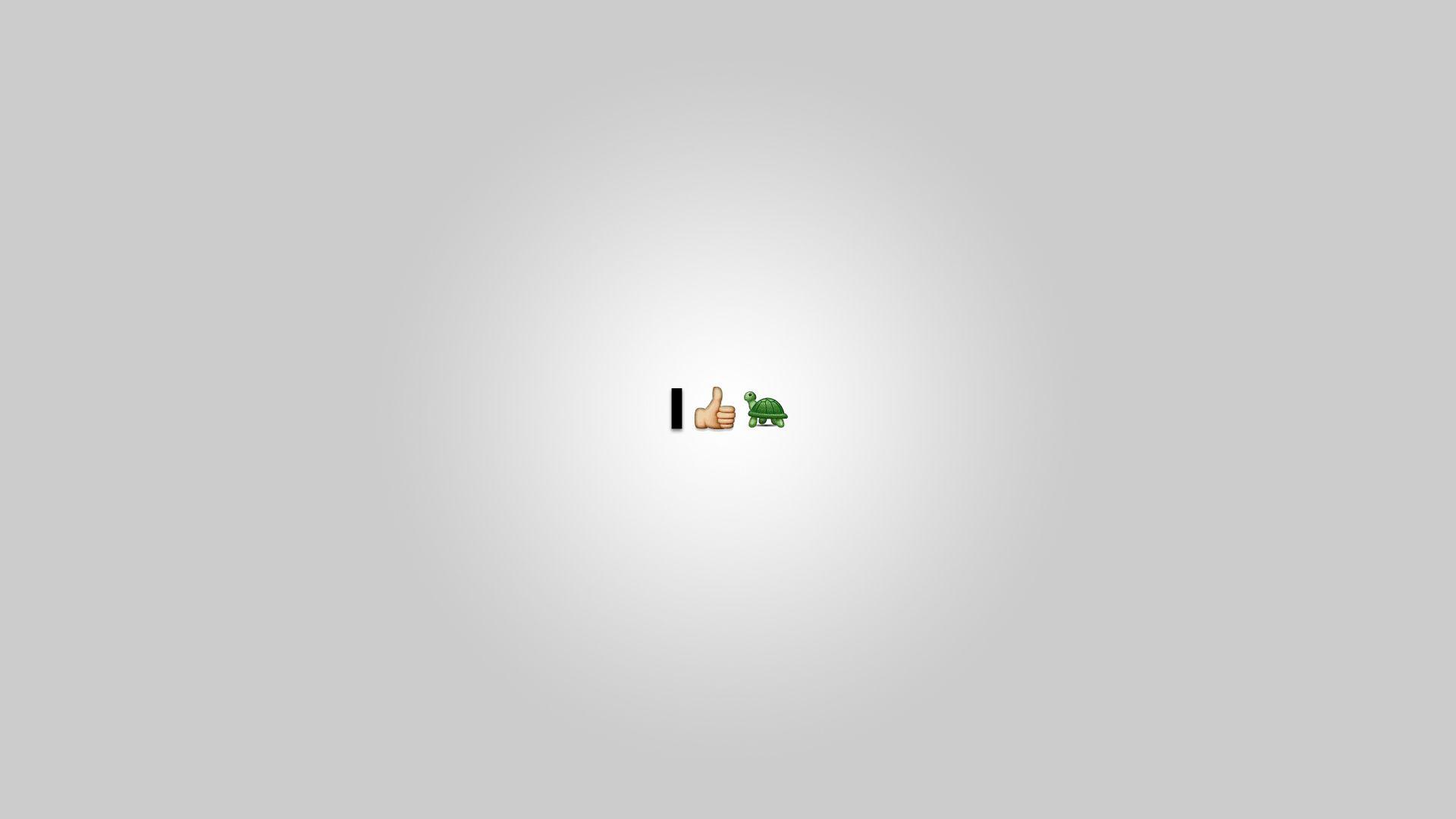 1920x1080 I Like Turtles Emoji