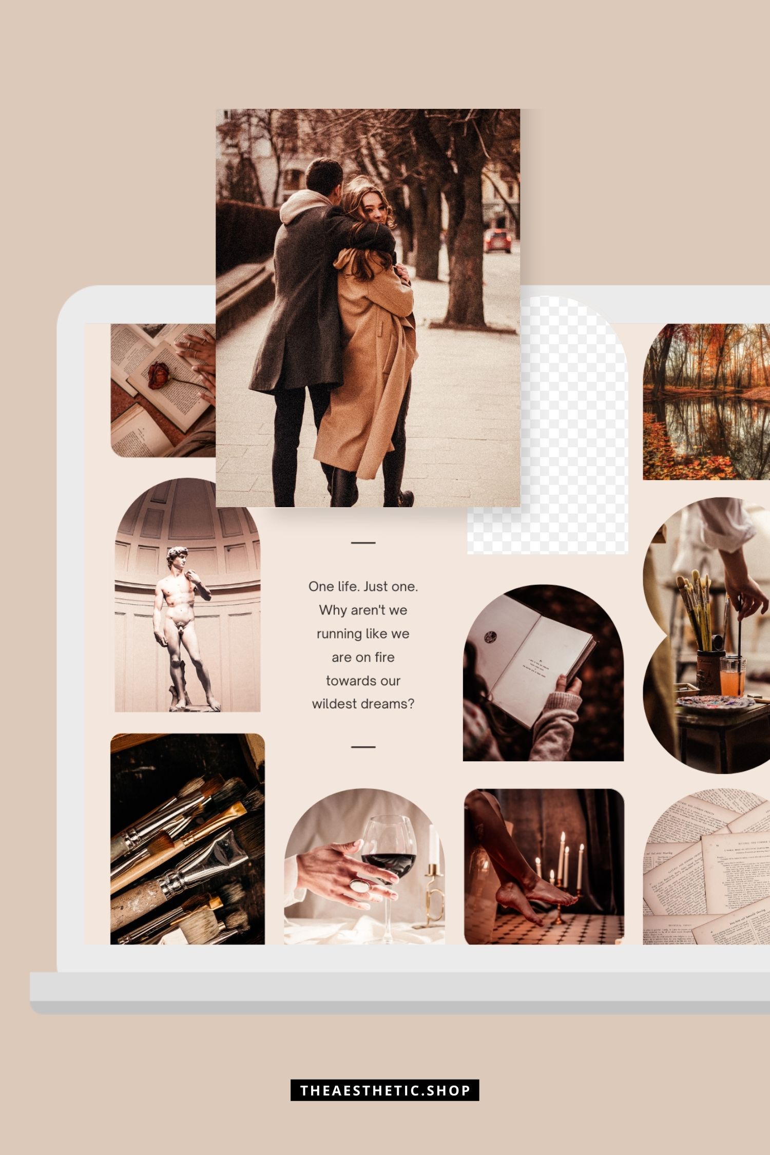 1500x2250 Dark Academia aesthetic vision board