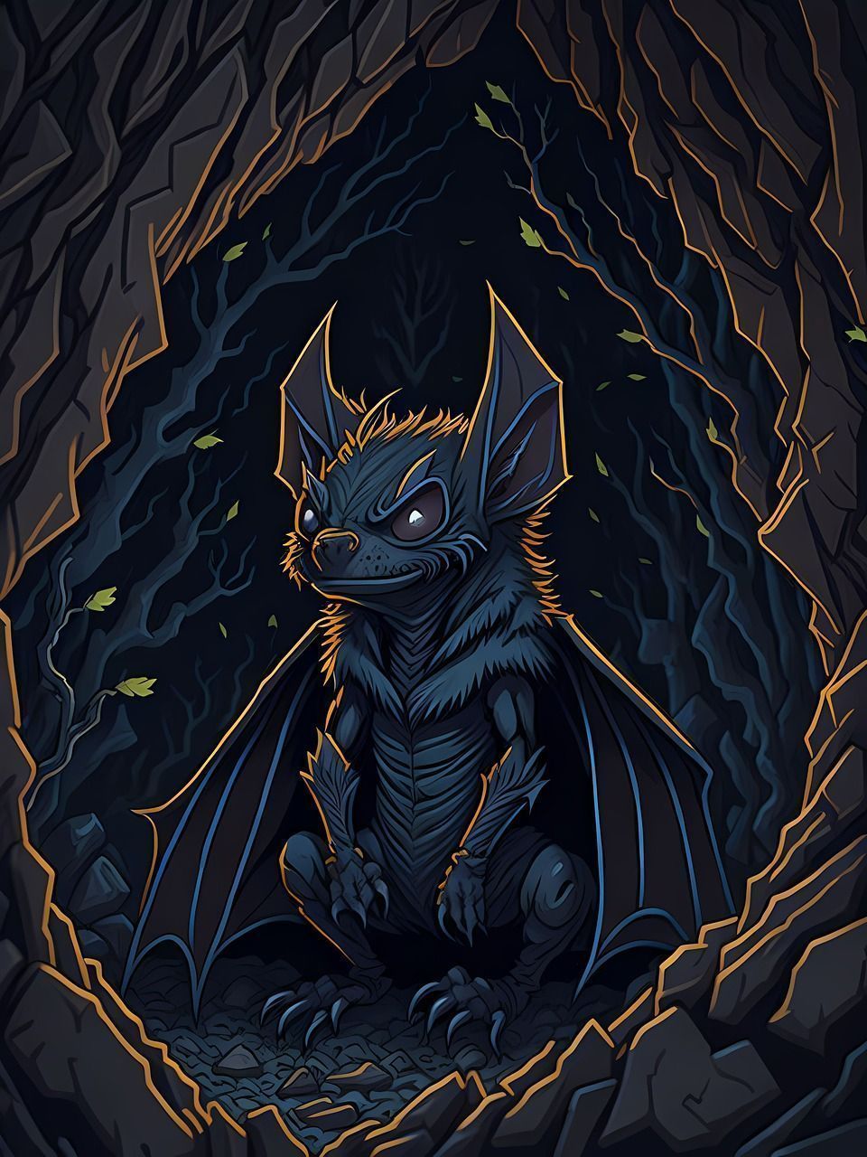 960x1280 Download Bat, Cave, Cartoon. Royalty