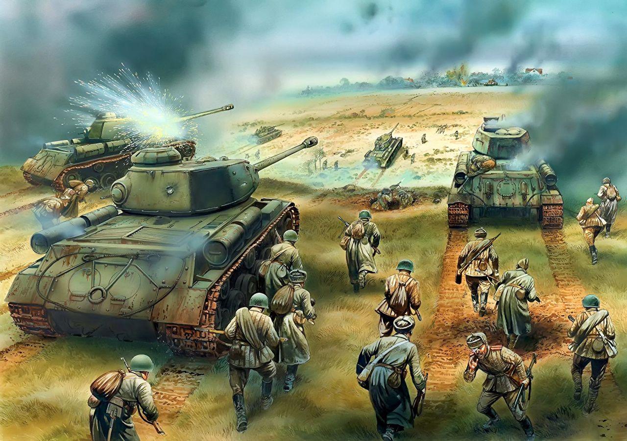 1280x901 image tank Painting Art Army
