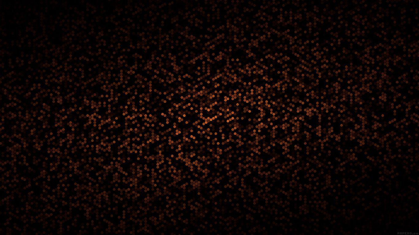 1366x768 Dots Pattern Black And Orange Abstract