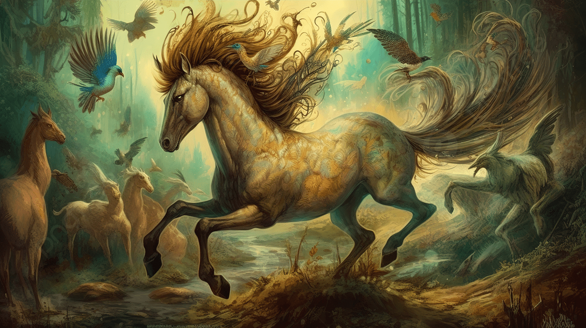 1200x673 The Fantasy Horse In The Forest