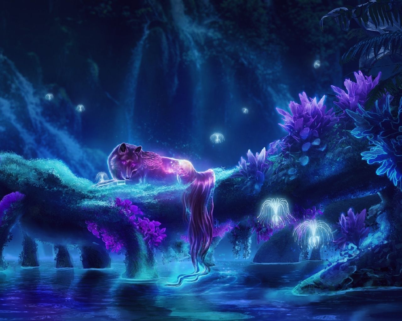 1280x1024 Wallpaper Wolf, Magical Creatures