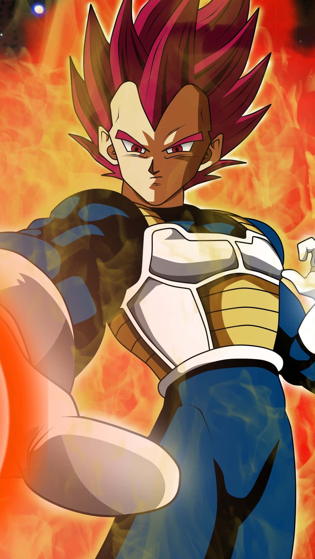 1084x1920 Vegeta Super Saiyan God Wallpaper