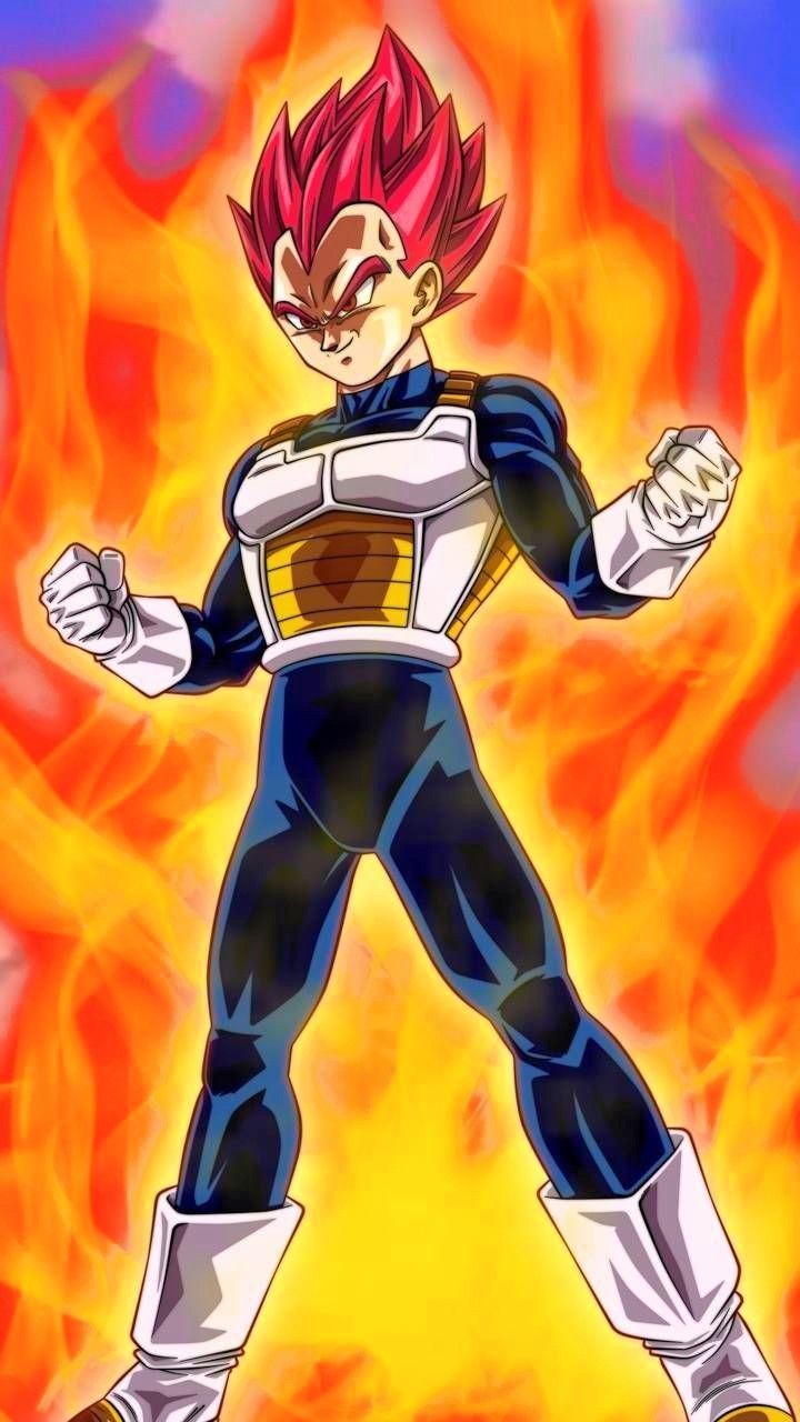 720x1280 Vegeta SSJGod. Dragon ball super