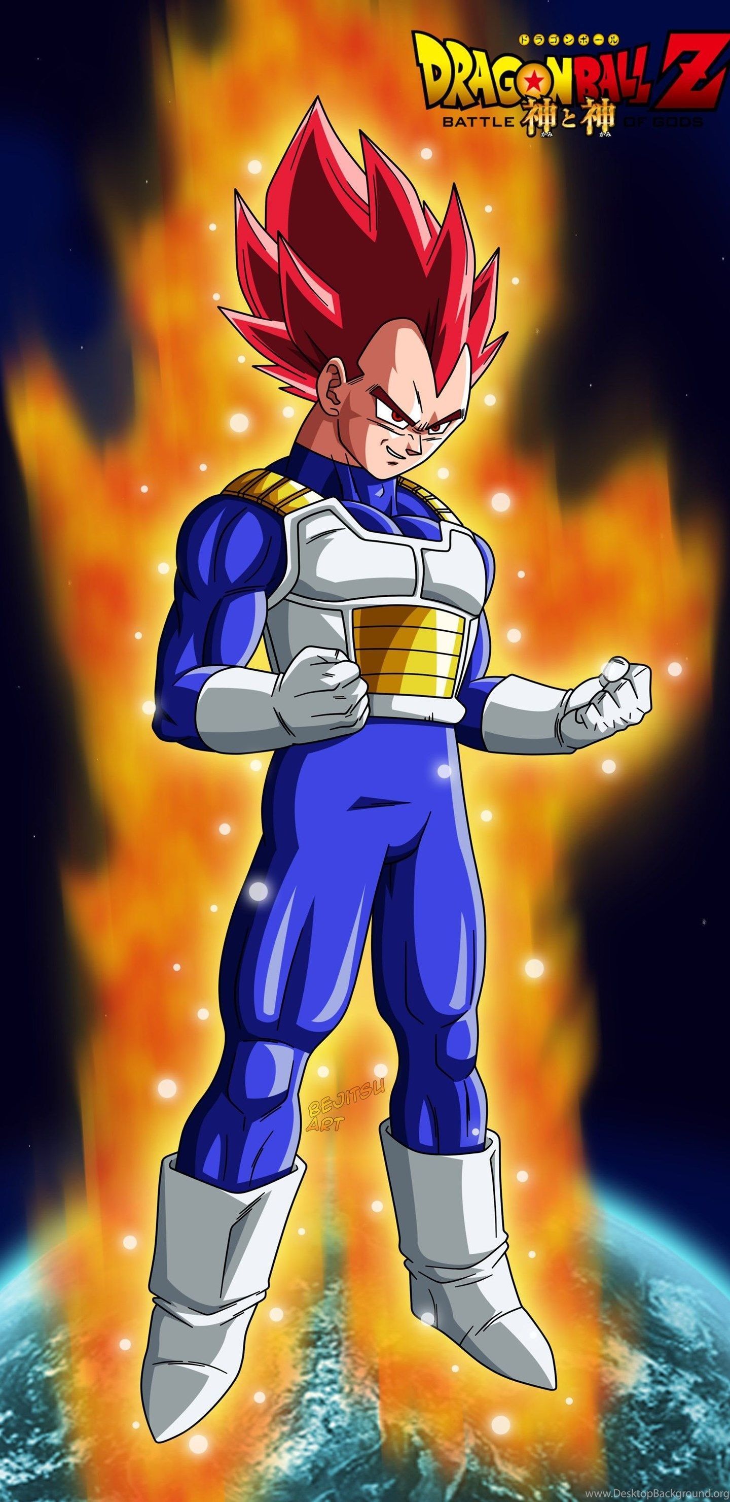 1440x2960 Dragon Ball Z Vegeta Super Saiyan God